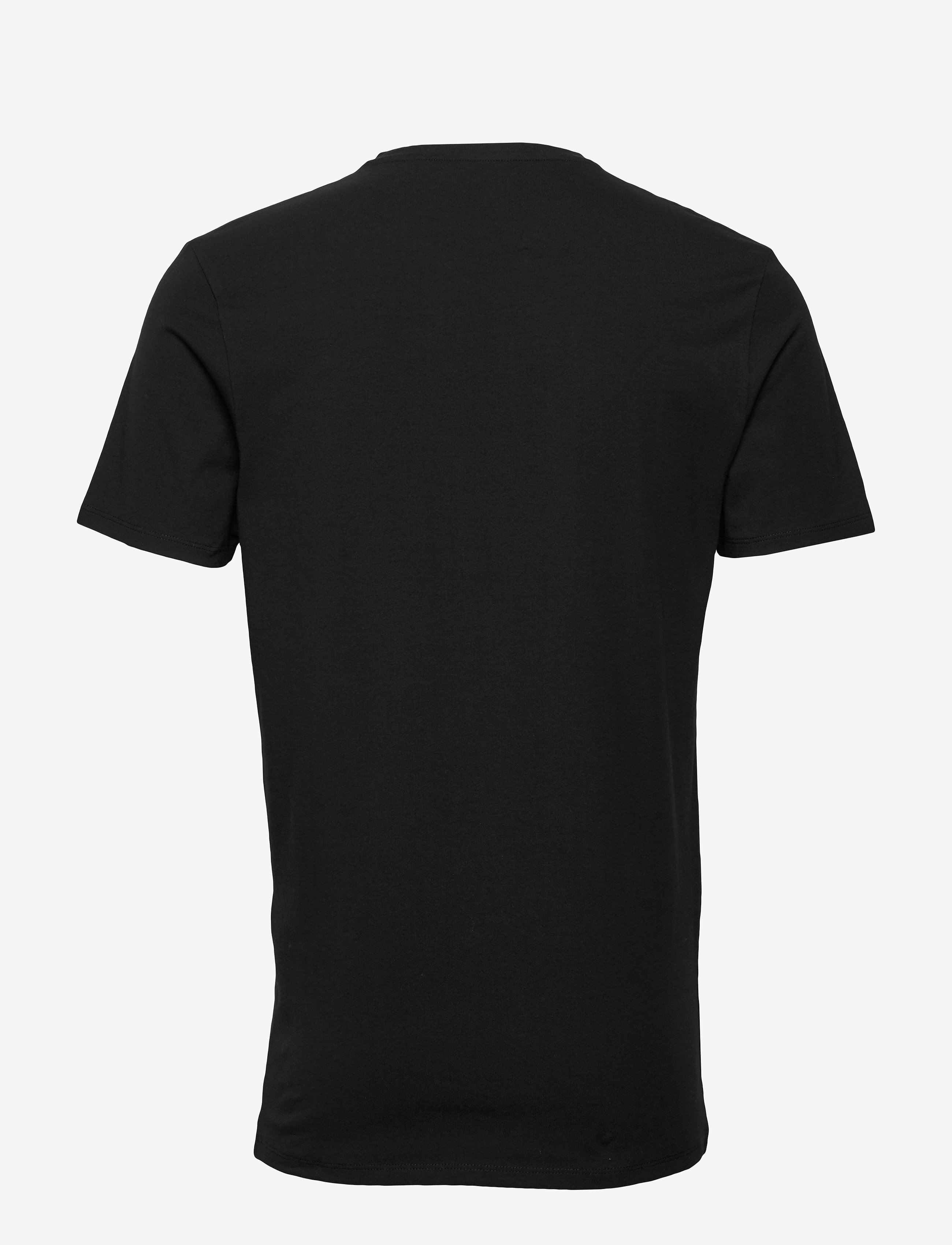 Selected - SLMNEWPIMA SS V-NECK TEE NOOS - laveste priser - black - 2