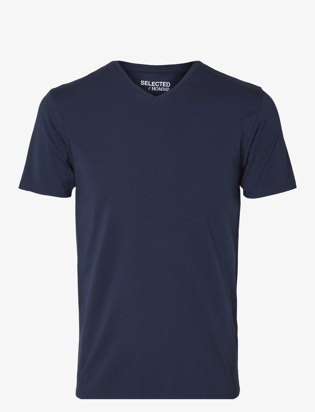 Selected Homme - SLHNEWPIMA SS V-NECK TEE NOOS - lowest prices - navy blazer - 0