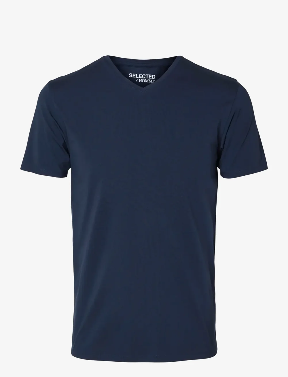 Selected - SLHNEWPIMA SS V-NECK TEE NOOS - t-shirts med v-hals - navy blazer - 1