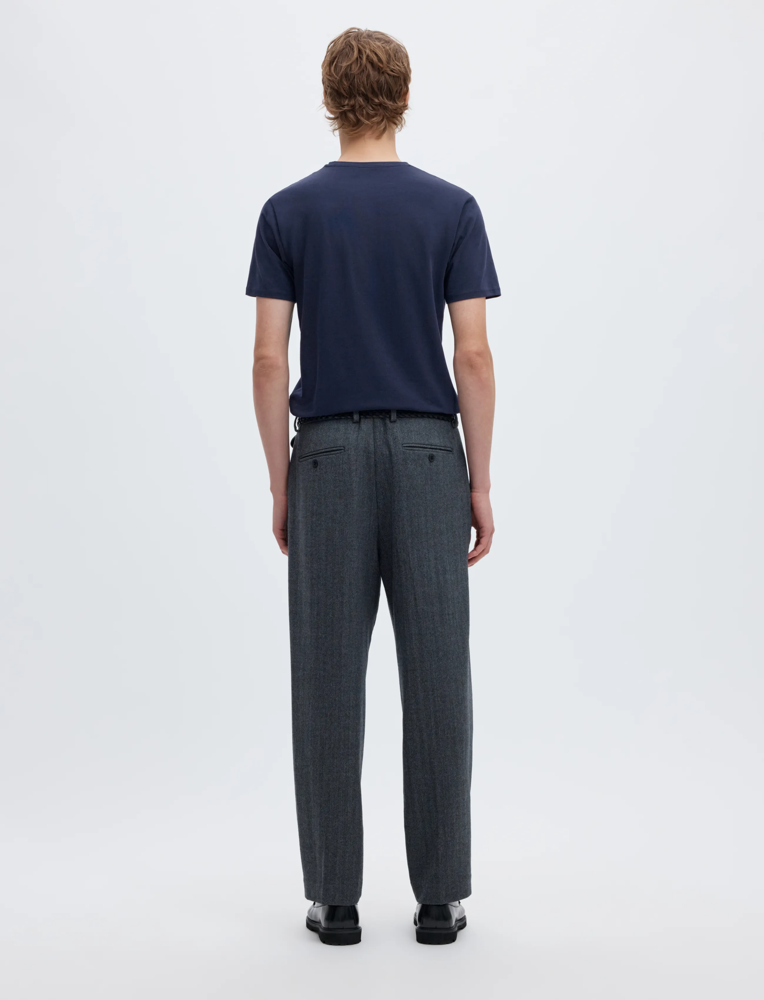 Selected - SLHNEWPIMA SS V-NECK TEE NOOS - efterårstøj - navy blazer - 3
