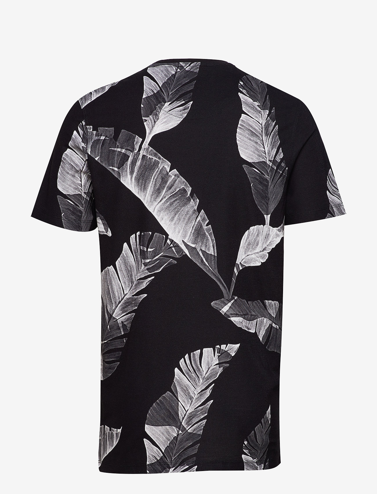 Selected Homme - SLHTONY AOP SS O-NECK TEE B - black - 1