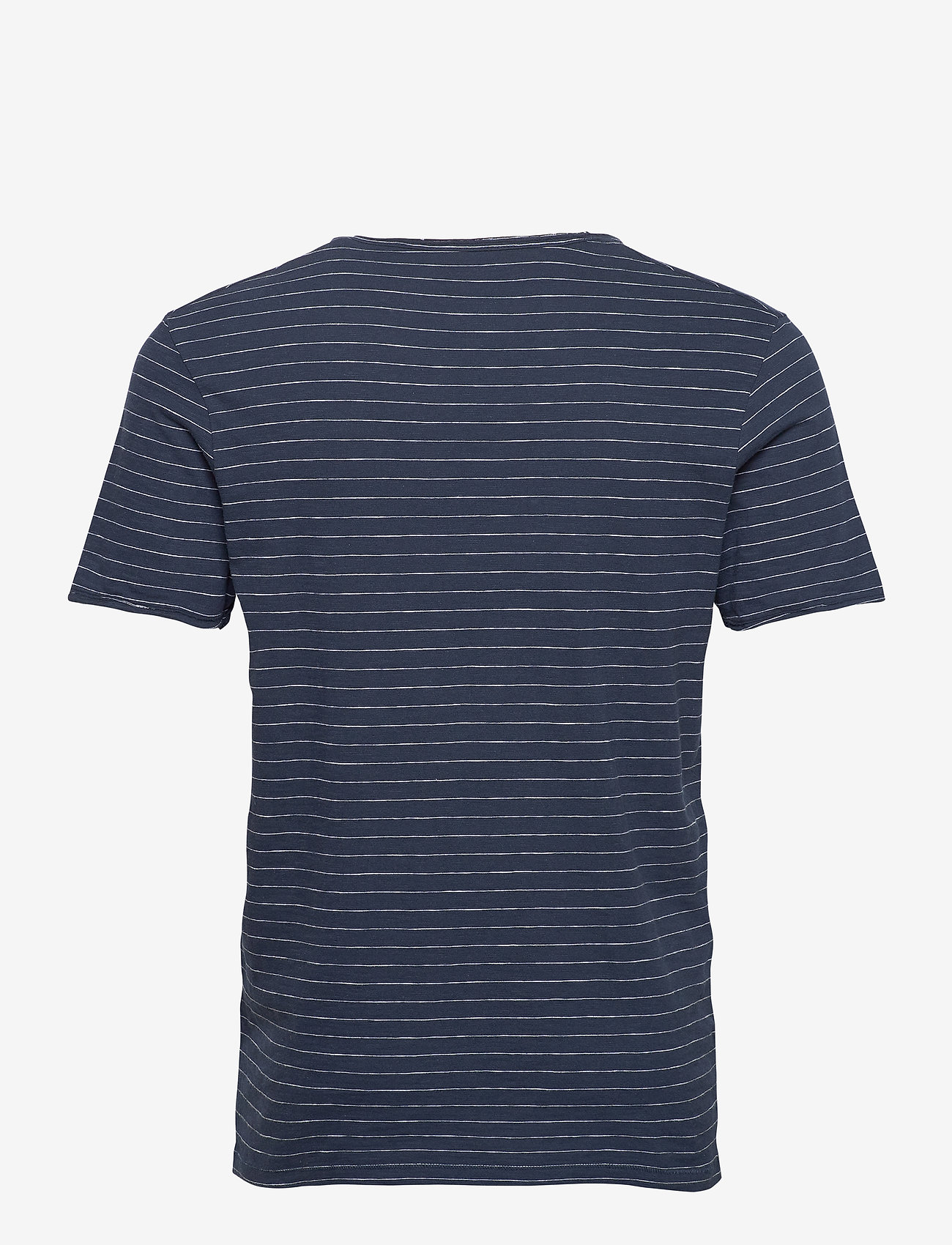 Selected Homme - SLHMORGAN STRIPE SS O-NECK TEE W - dark sapphire - 1