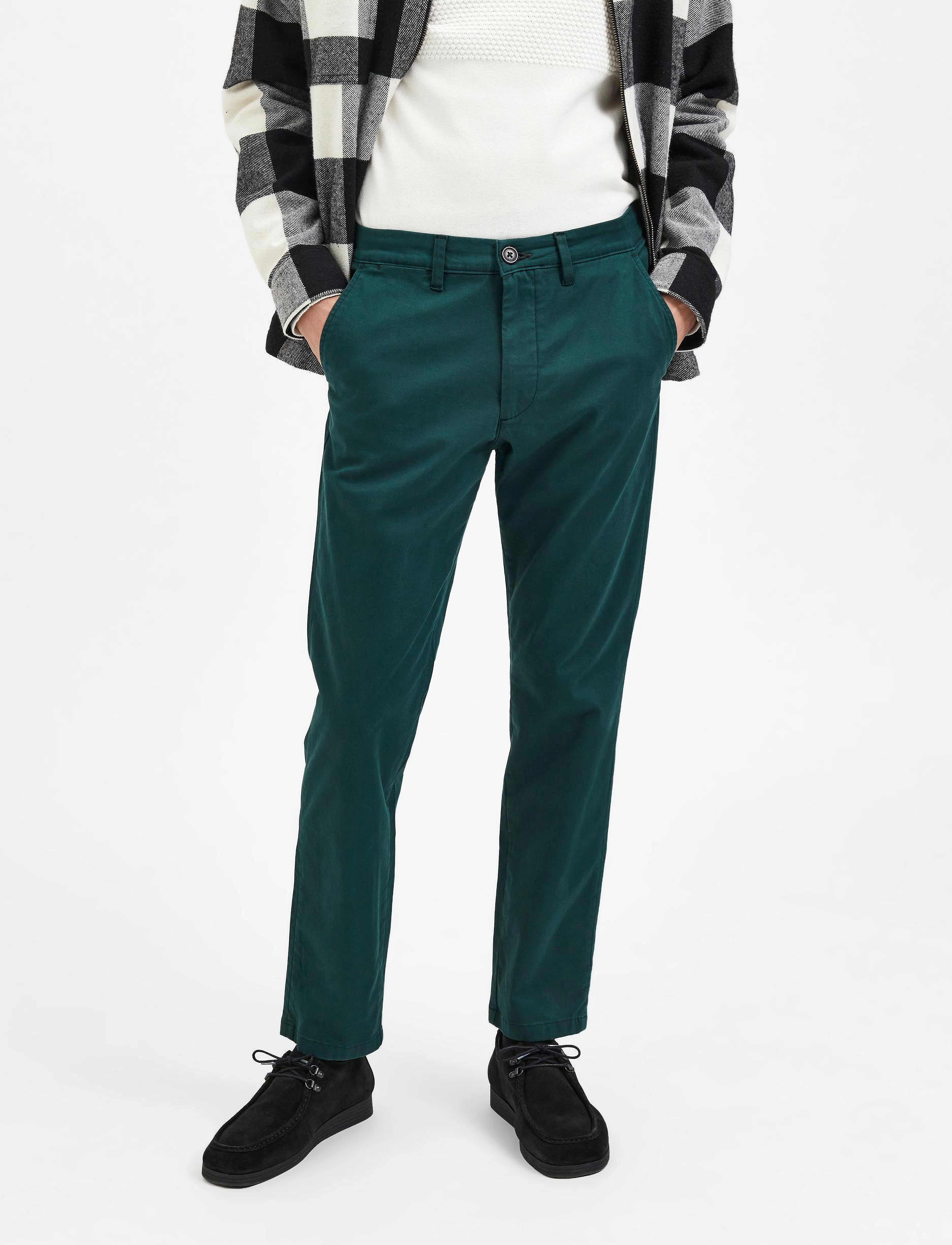 Selected Homme - SLHSLIM-MILES FLEX CHINO PANTS W NOOS - scarab - 2