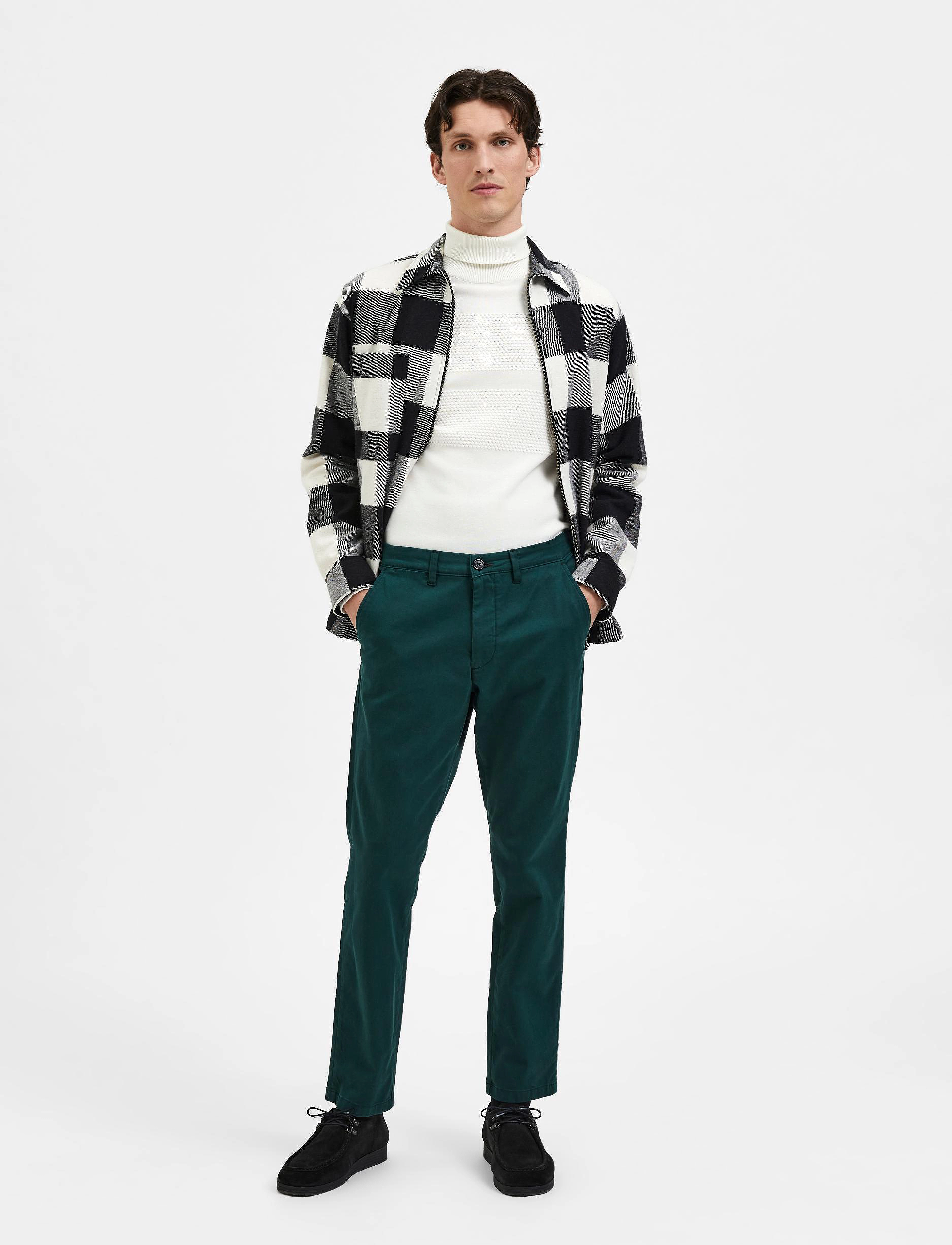 Selected Homme - SLHSLIM-MILES FLEX CHINO PANTS W NOOS - scarab - 4