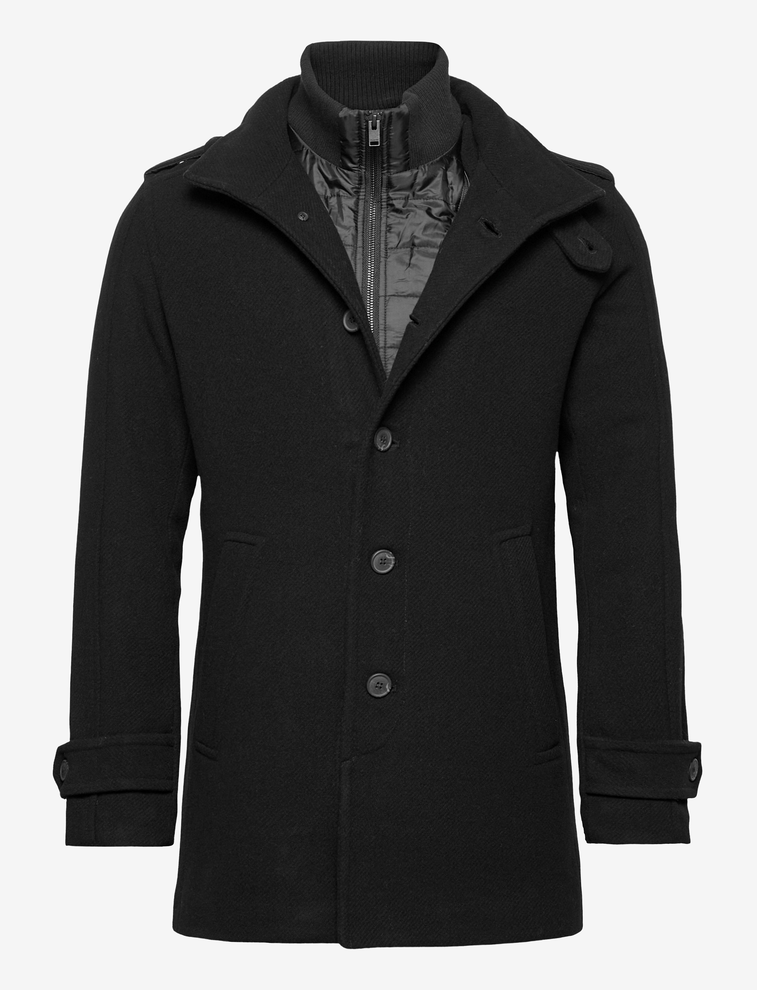 Selected - SLHNOAH  WOOL COAT B - black - 1