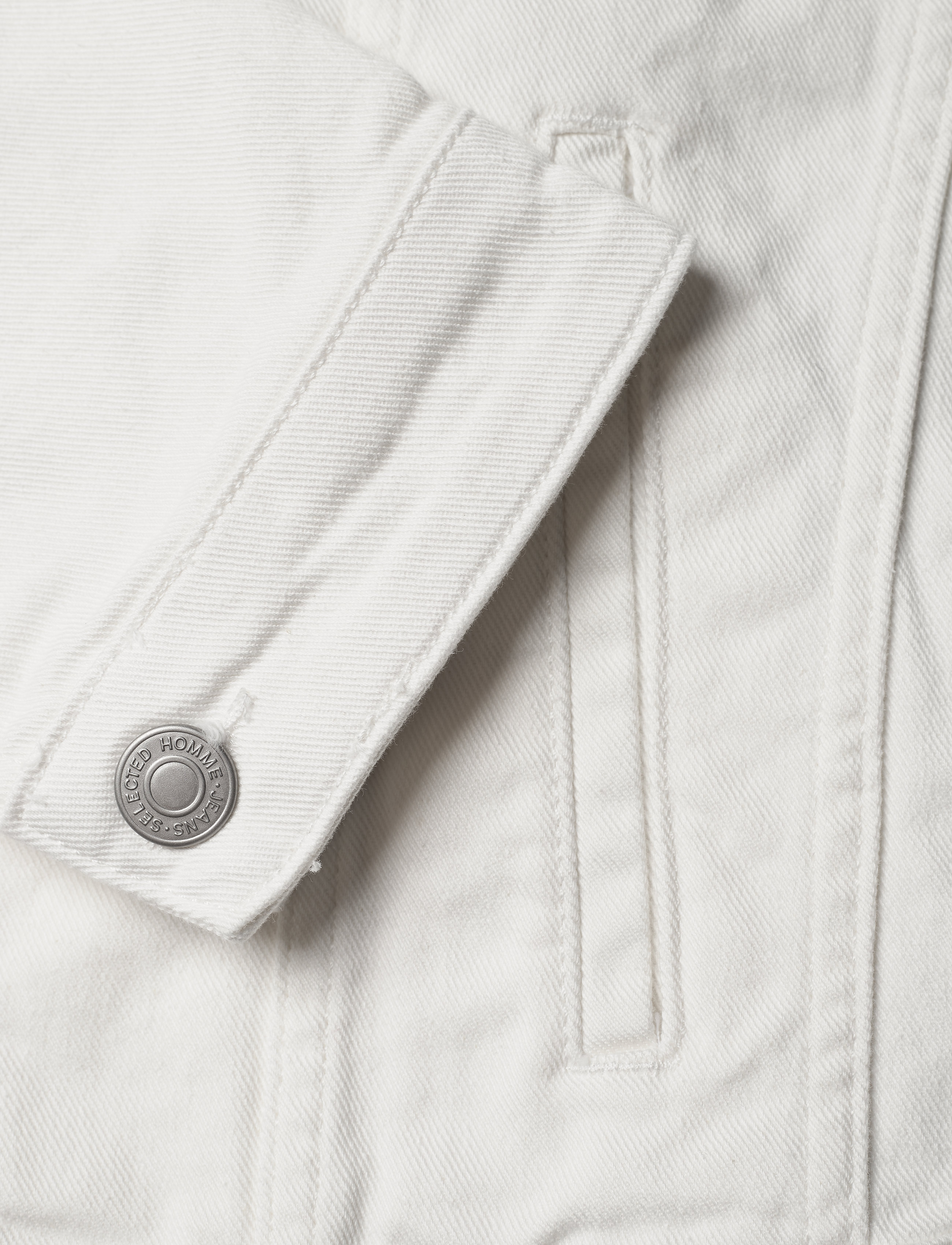 Selected Homme - SLHJEPPE 6221 OP WHITE ST DENIM JACKET W - white denim - 4