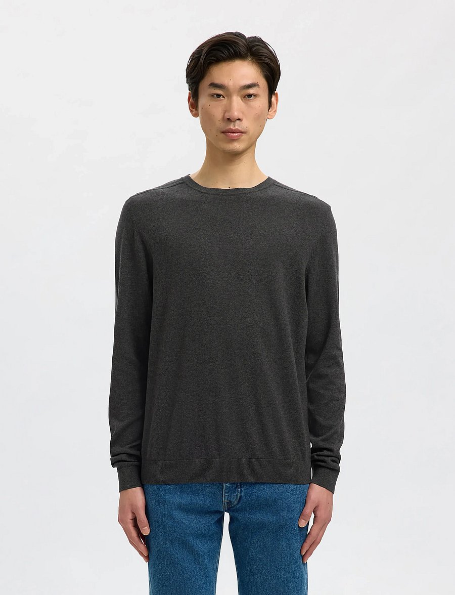Selected - SLMBERG CREW NECK NOOS - rundhals - antracit - 0
