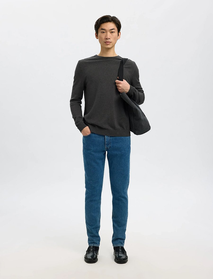 Selected - SLMBERG CREW NECK NOOS - rundhals - antracit - 5