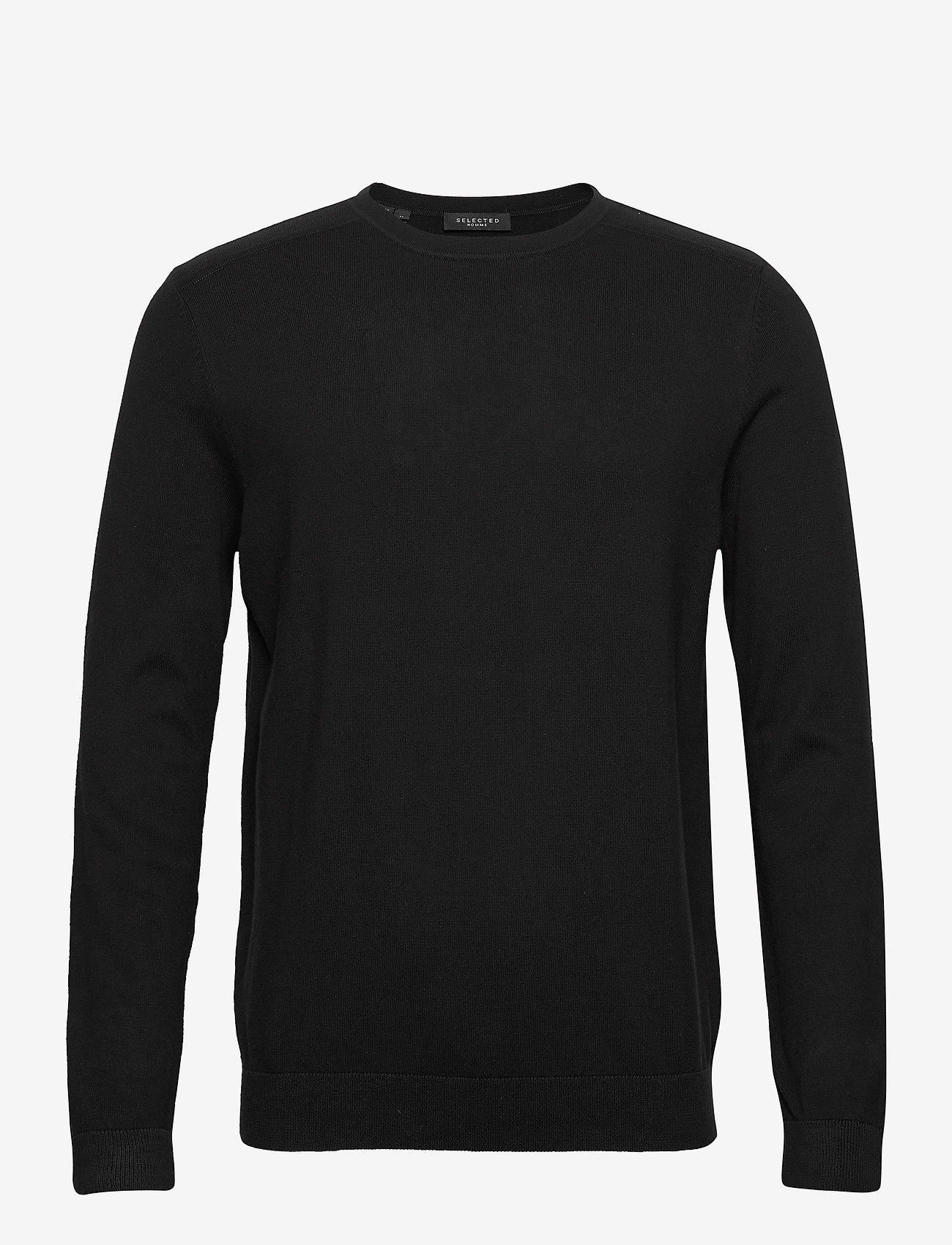 Selected Homme - SLHBERG CREW NECK NOOS - basic knitwear - black - 0