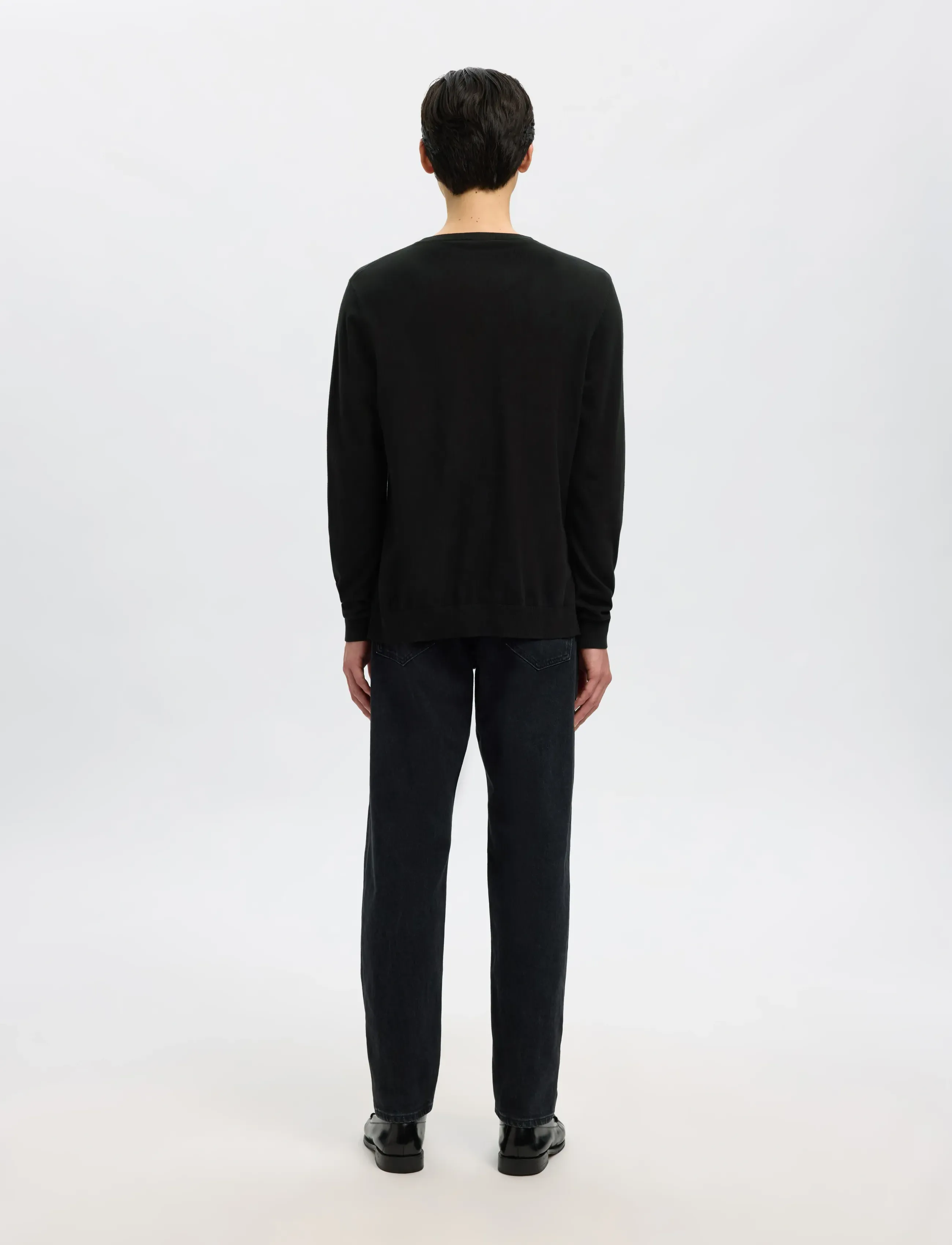 Selected - SLMBERG CREW NECK NOOS - rund hals - black - 3