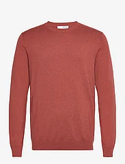 Selected Homme - SLHBERG CREW NECK NOOS - perusneuleet - burnt henna - 0