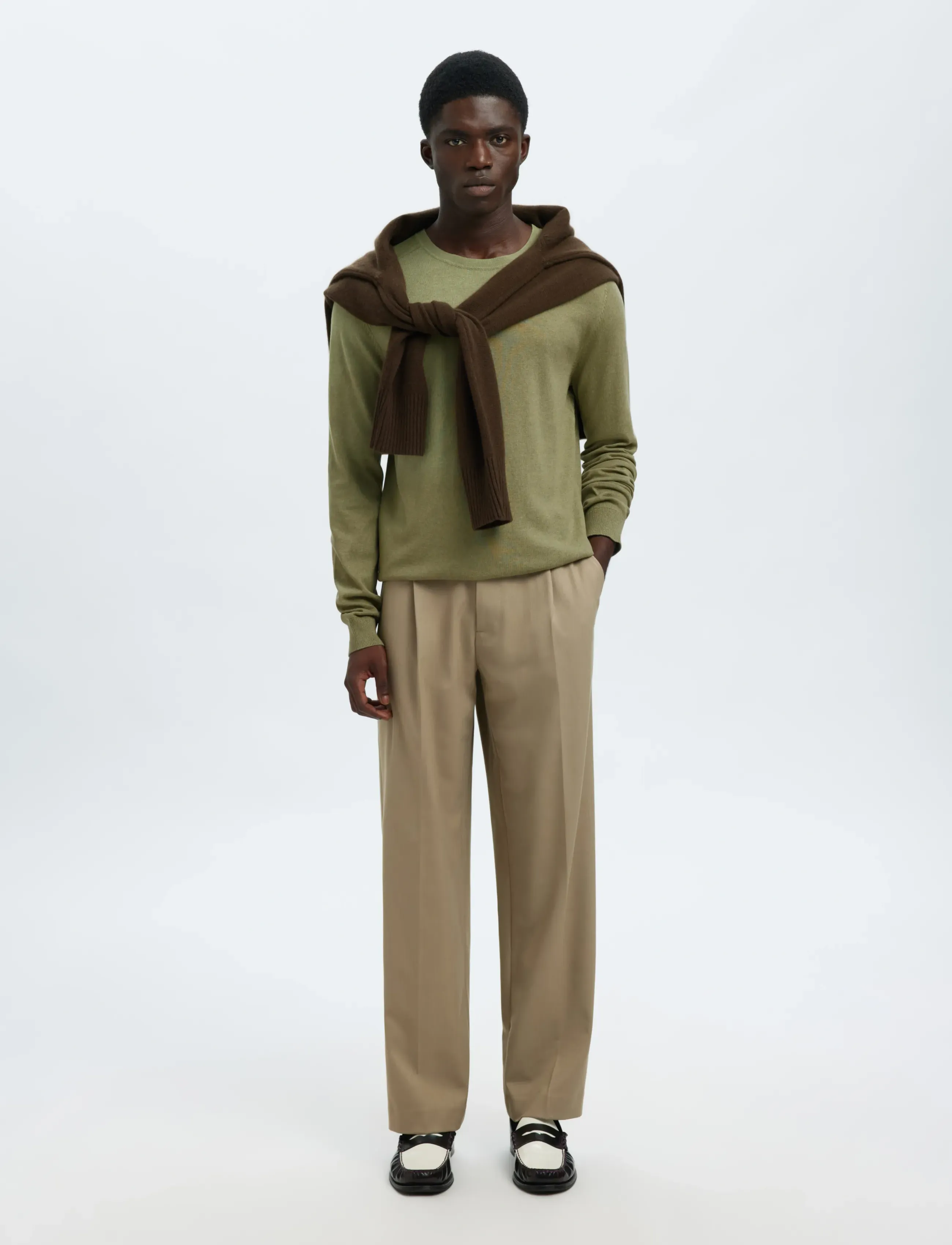 Selected - SLMBERG CREW NECK NOOS - rund hals - deep lichen green - 3
