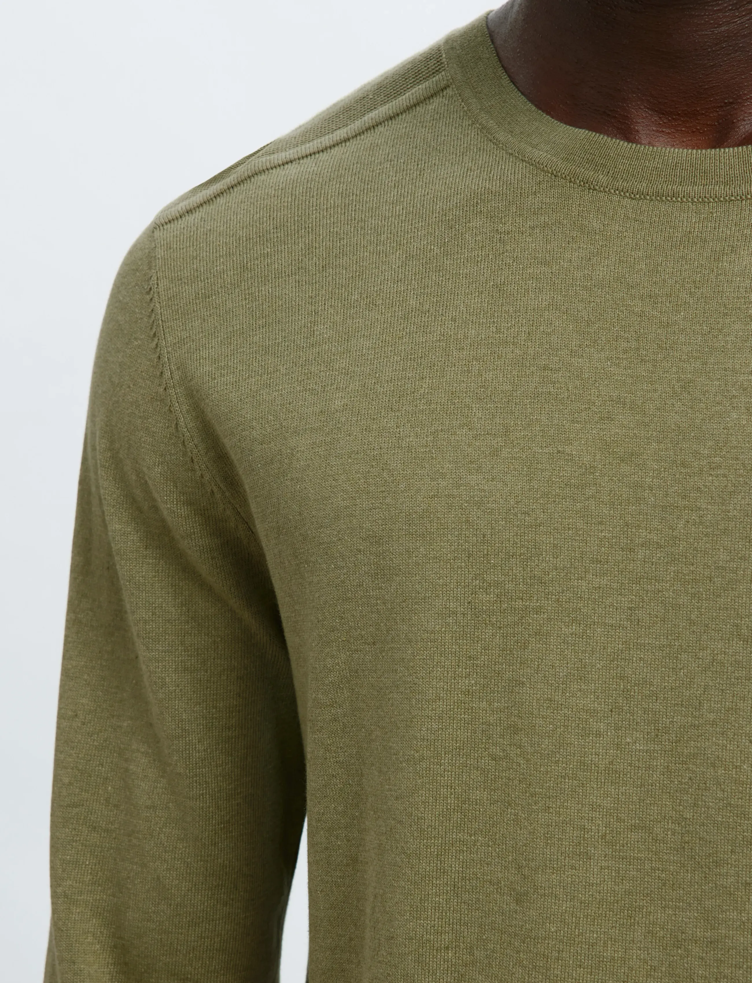 Selected - SLMBERG CREW NECK NOOS - rund hals - deep lichen green - 4