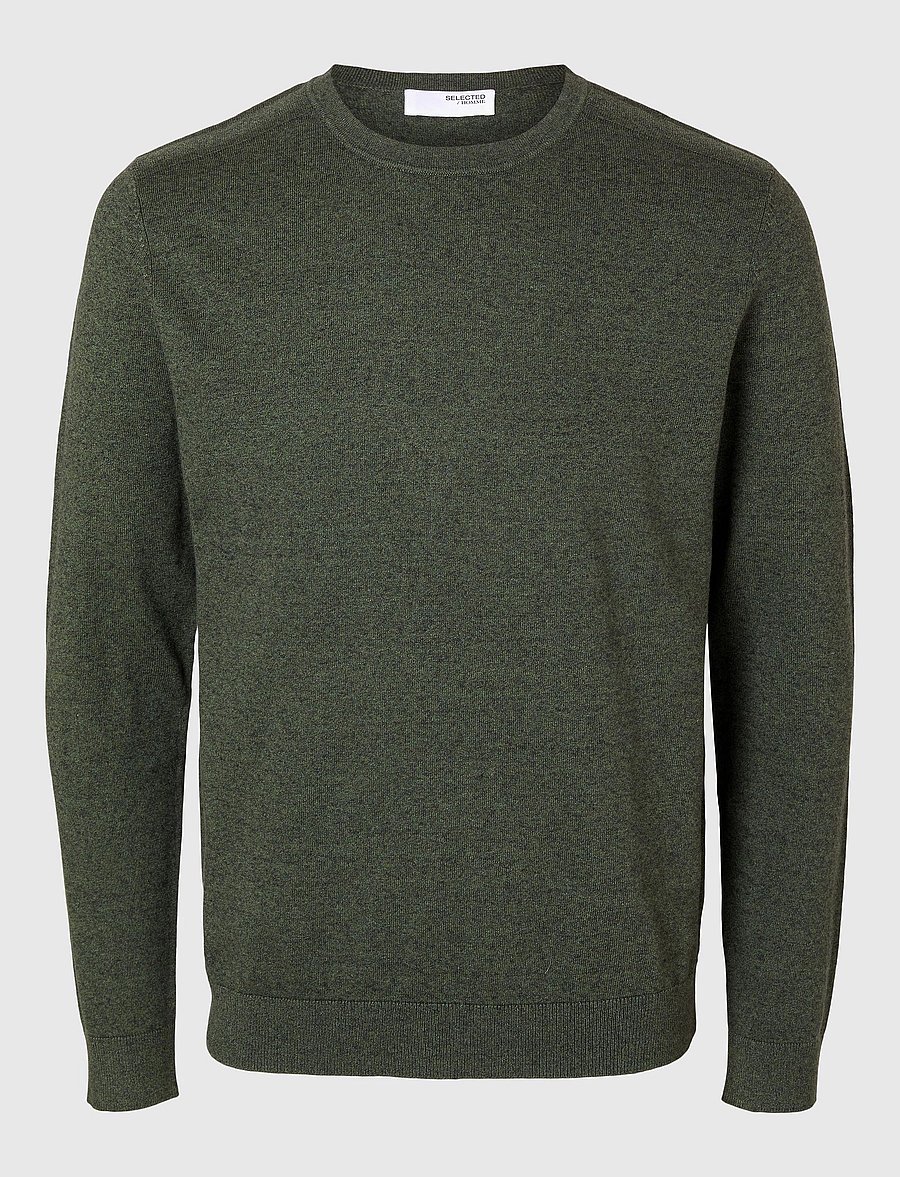 Selected - SLMBERG CREW NECK NOOS - rundhals - forest night - 1