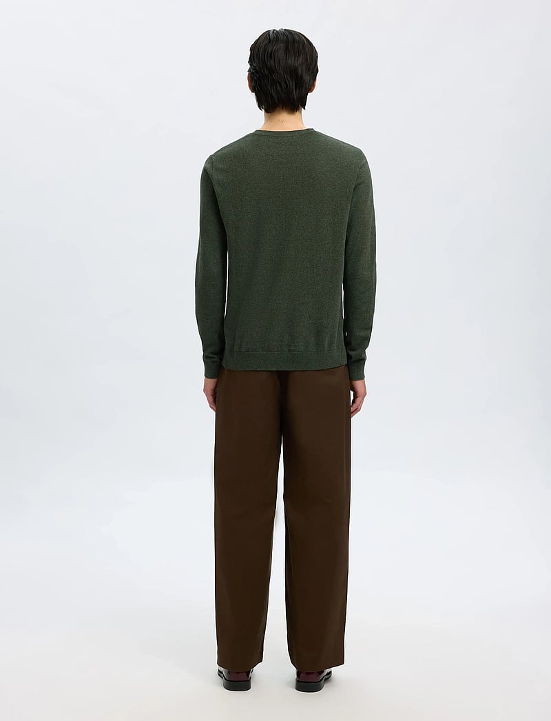 Selected - SLMBERG CREW NECK NOOS - rundhalsad - forest night - 2