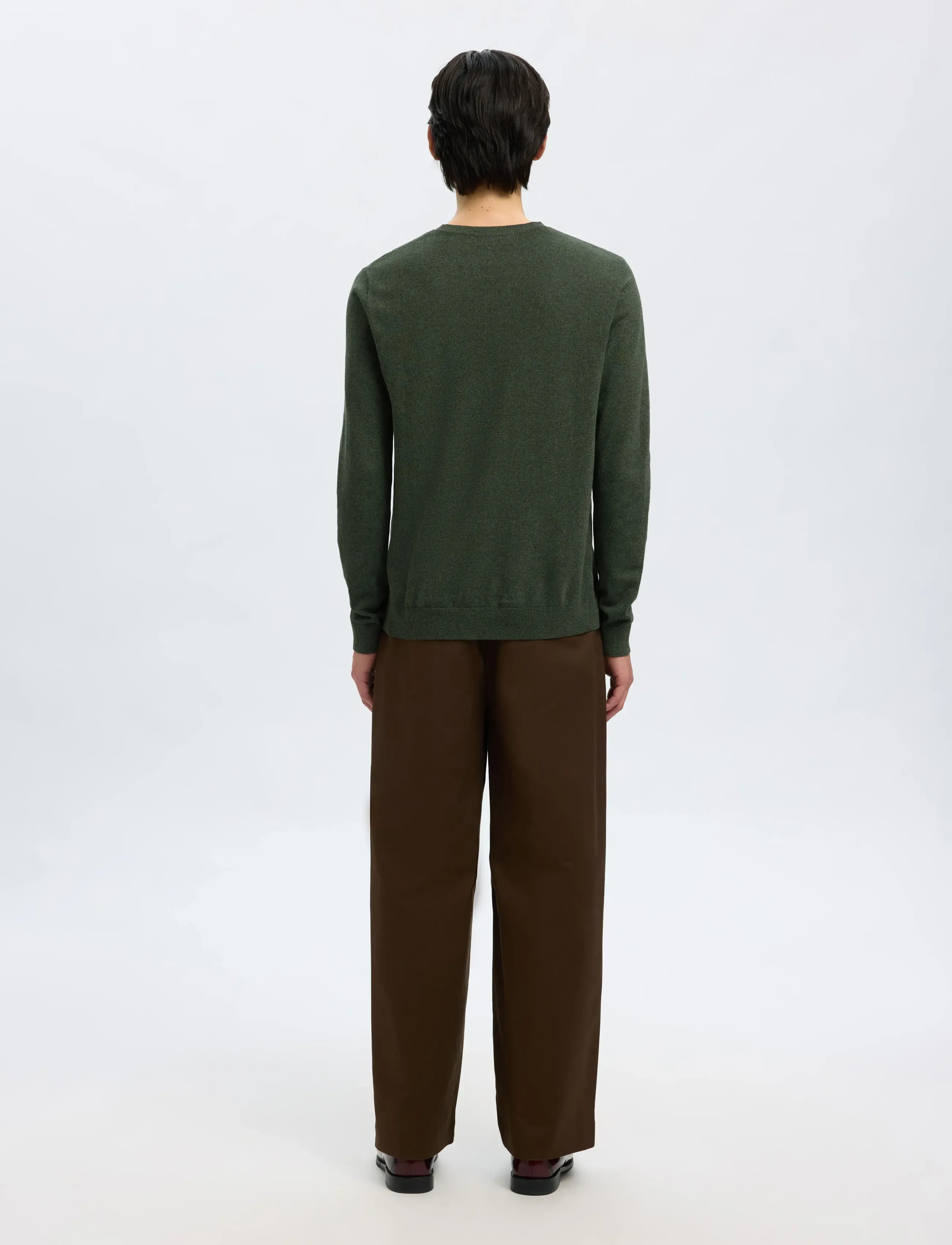 Selected - SLMBERG CREW NECK NOOS - round necks - forest night - 2