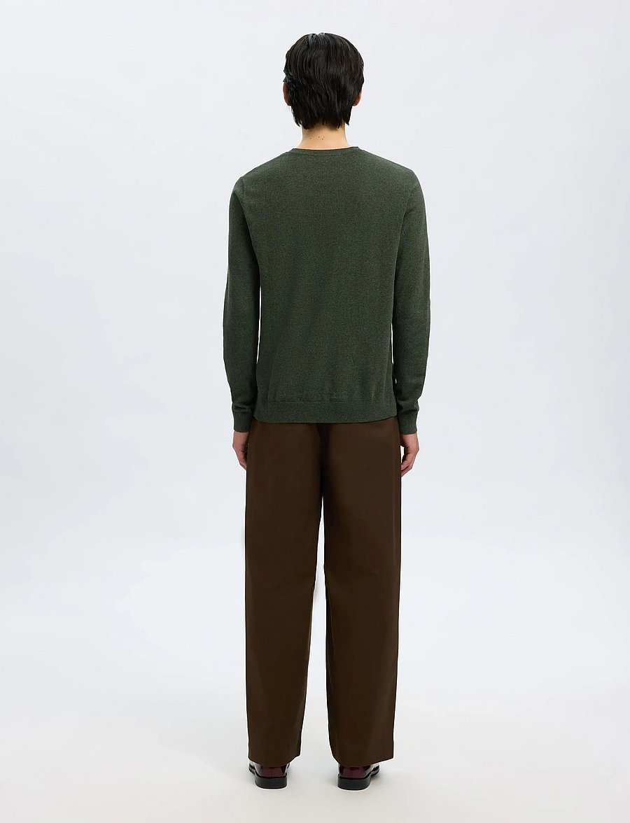 Selected - SLMBERG CREW NECK NOOS - rundhals - forest night - 2