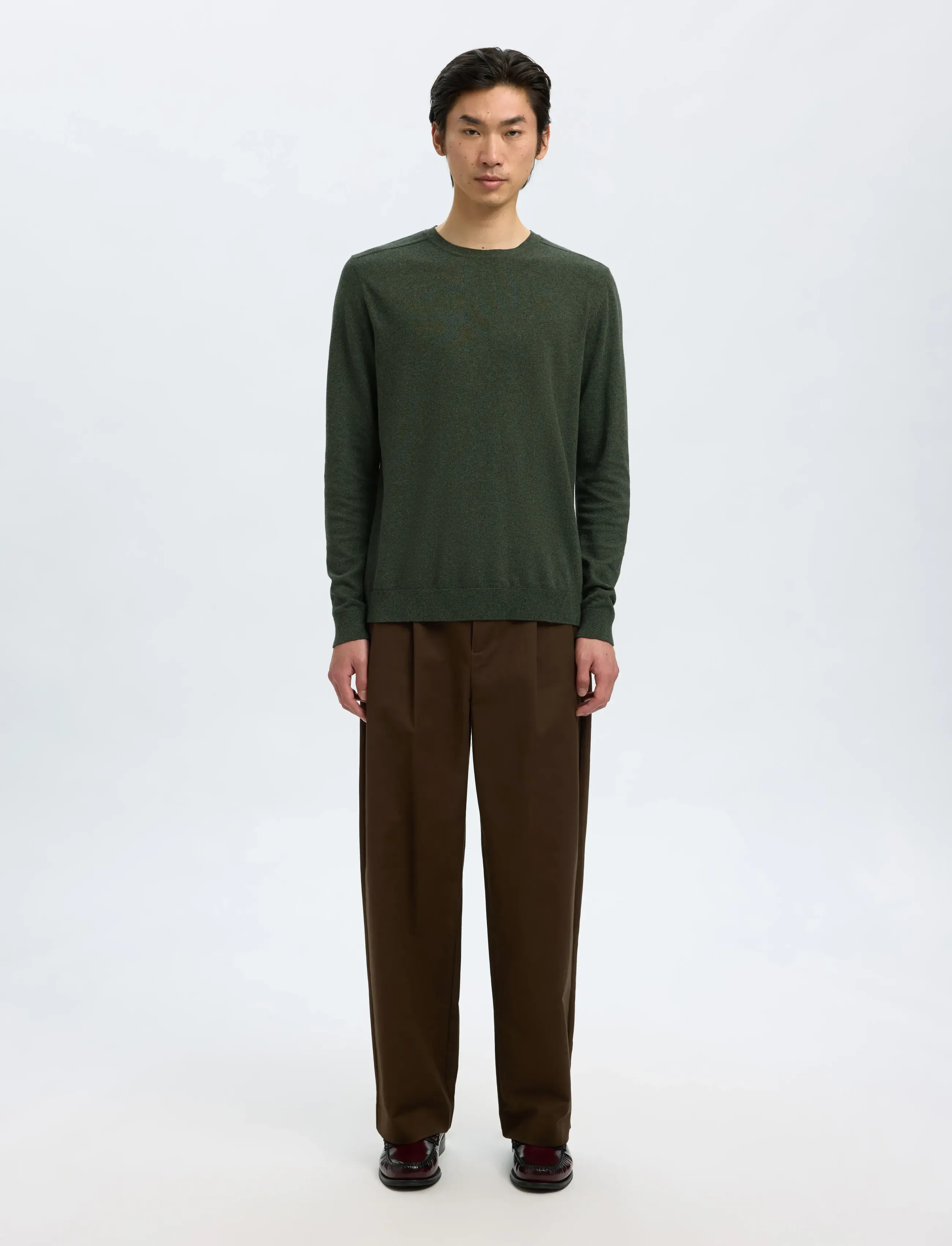 Selected - SLMBERG CREW NECK NOOS - round necks - forest night - 4