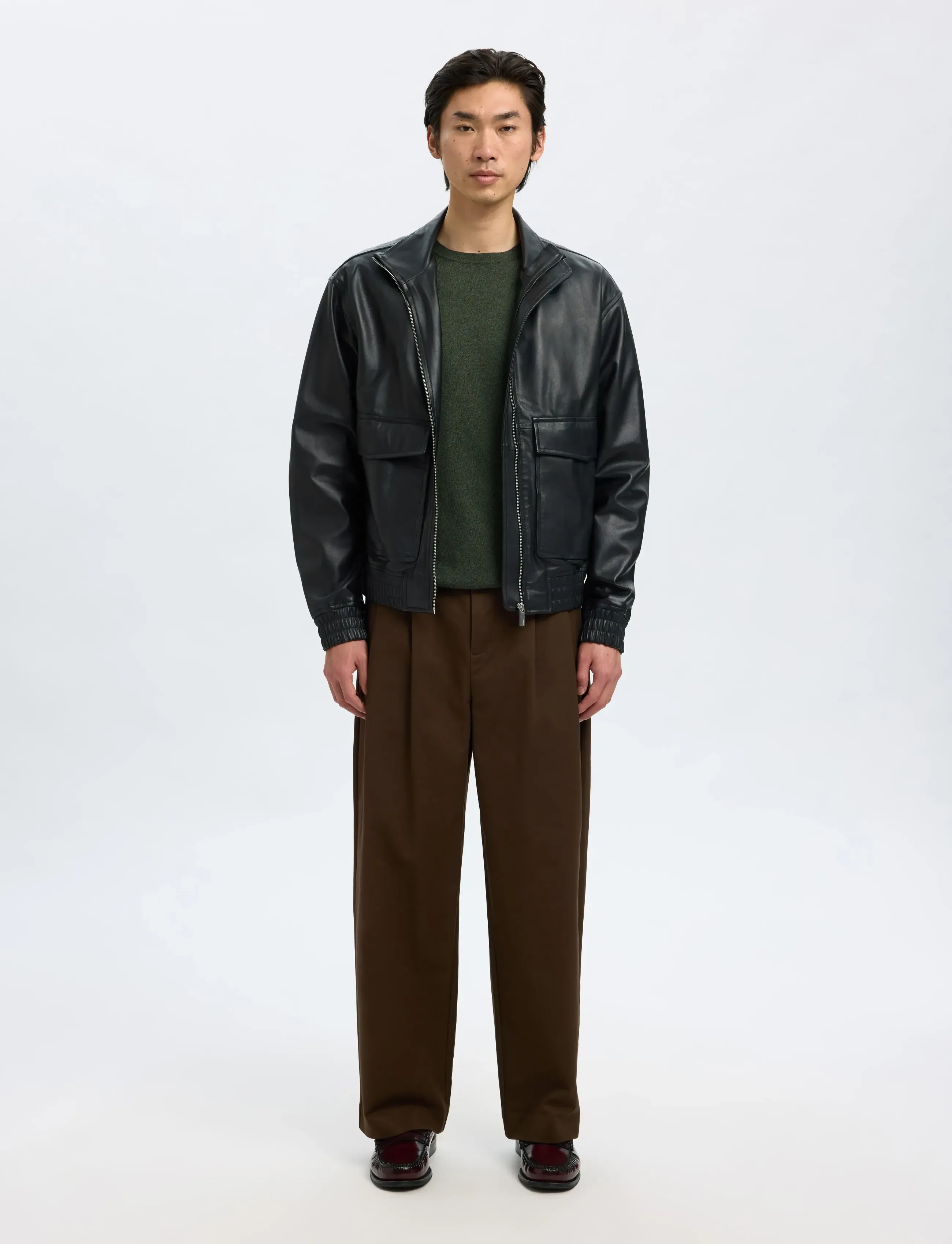Selected - SLMBERG CREW NECK NOOS - round necks - forest night - 5