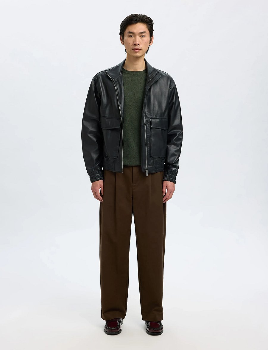 Selected - SLMBERG CREW NECK NOOS - rundhals - forest night - 5
