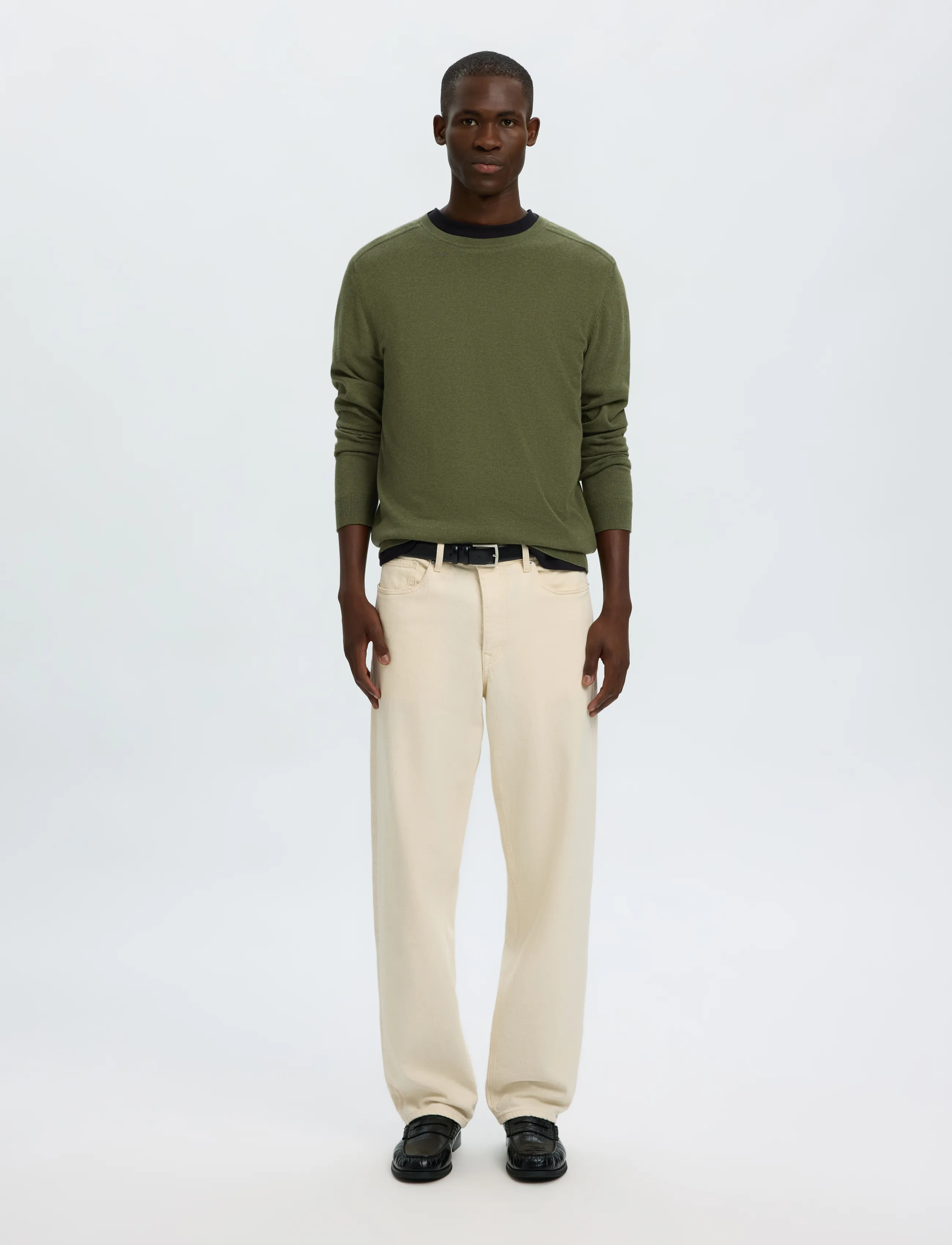 Selected - SLMBERG CREW NECK NOOS - rundhals - kalamata - 3