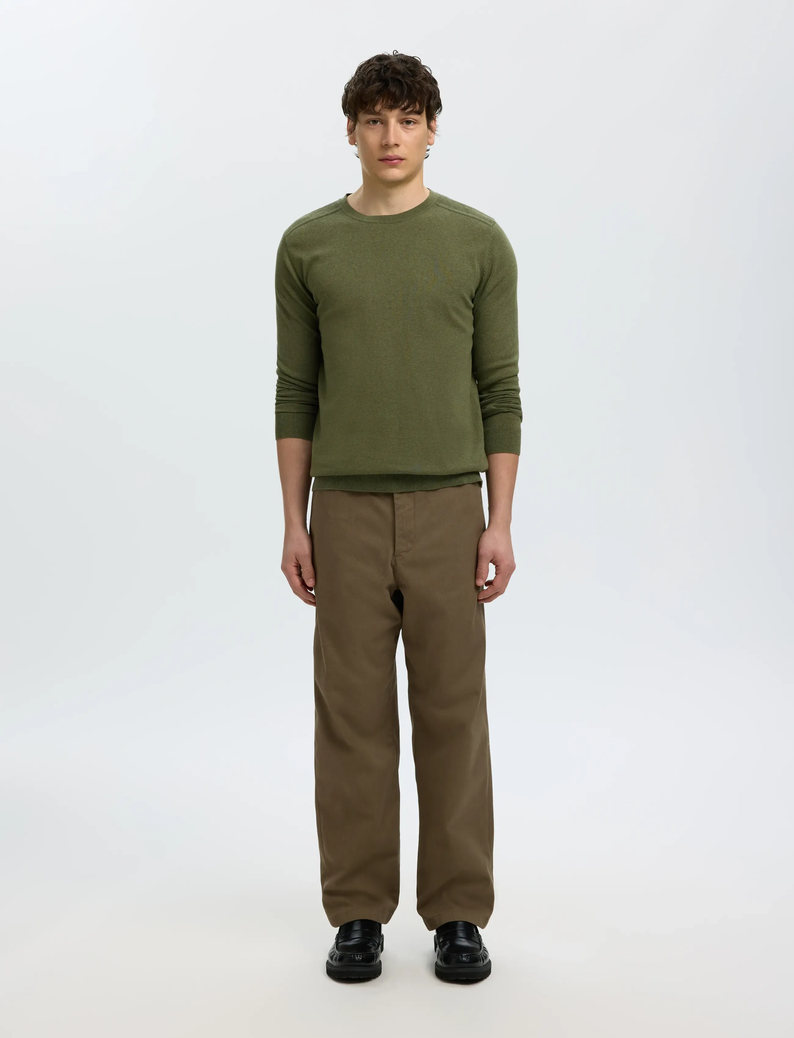 Selected - SLMBERG CREW NECK NOOS - rund hals - kalamata - 3