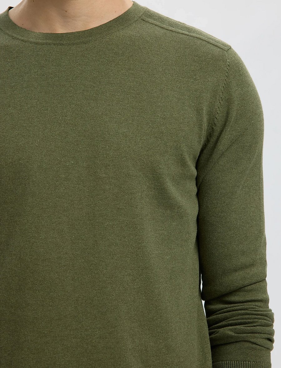 Selected - SLMBERG CREW NECK NOOS - rundhals - kalamata - 4