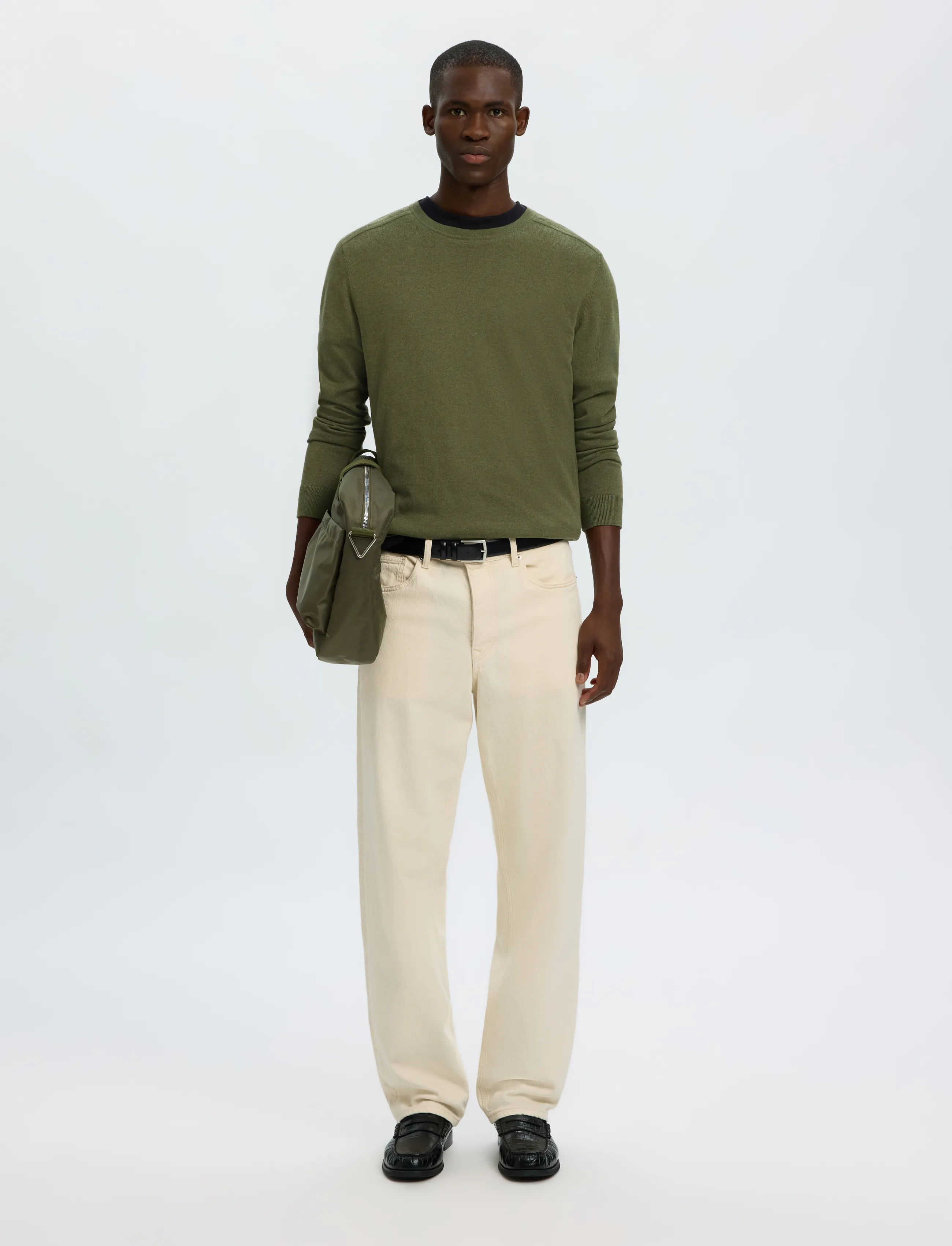 Selected - SLMBERG CREW NECK NOOS - rundhals - kalamata - 5