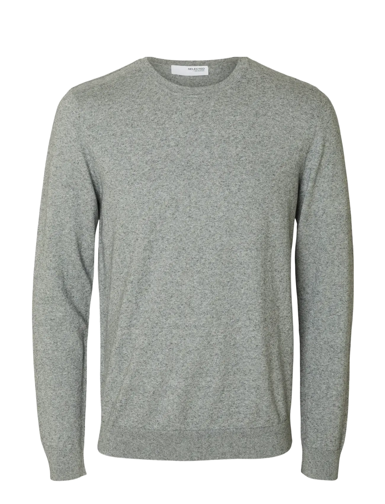 SLHBERG CREW NECK NOOS - LIGHT GREY MELANGE
