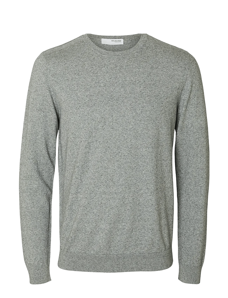 Selected - SLHBERG CREW NECK NOOS - rundhals - light grey melange - 1