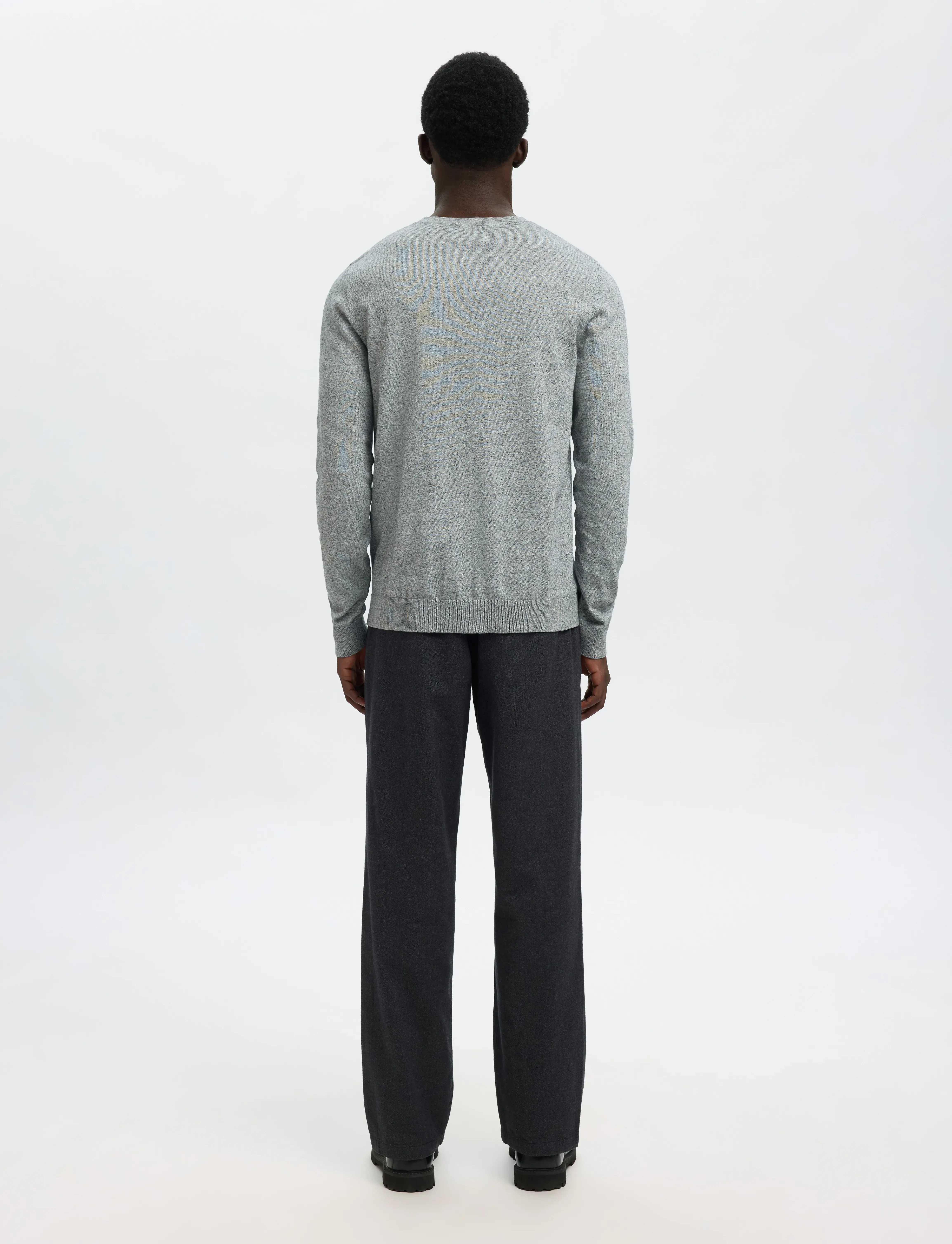 Selected - SLMBERG CREW NECK NOOS - rund hals - light grey melange - 2