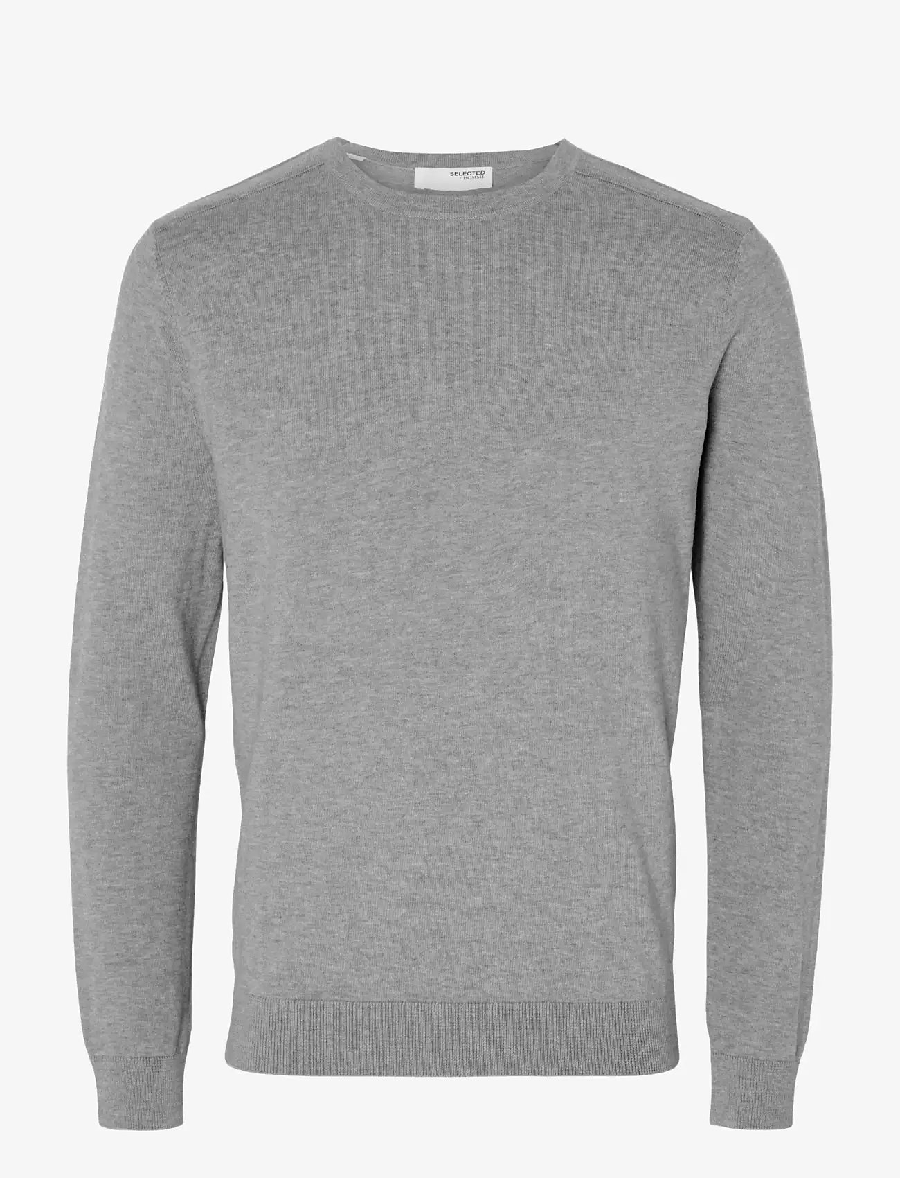 Selected - SLMBERG CREW NECK NOOS - rund hals - medium grey melange - 1