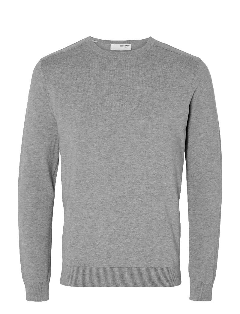 Selected - SLMBERG CREW NECK NOOS - megztiniai su apvalia apykakle - medium grey melange - 1