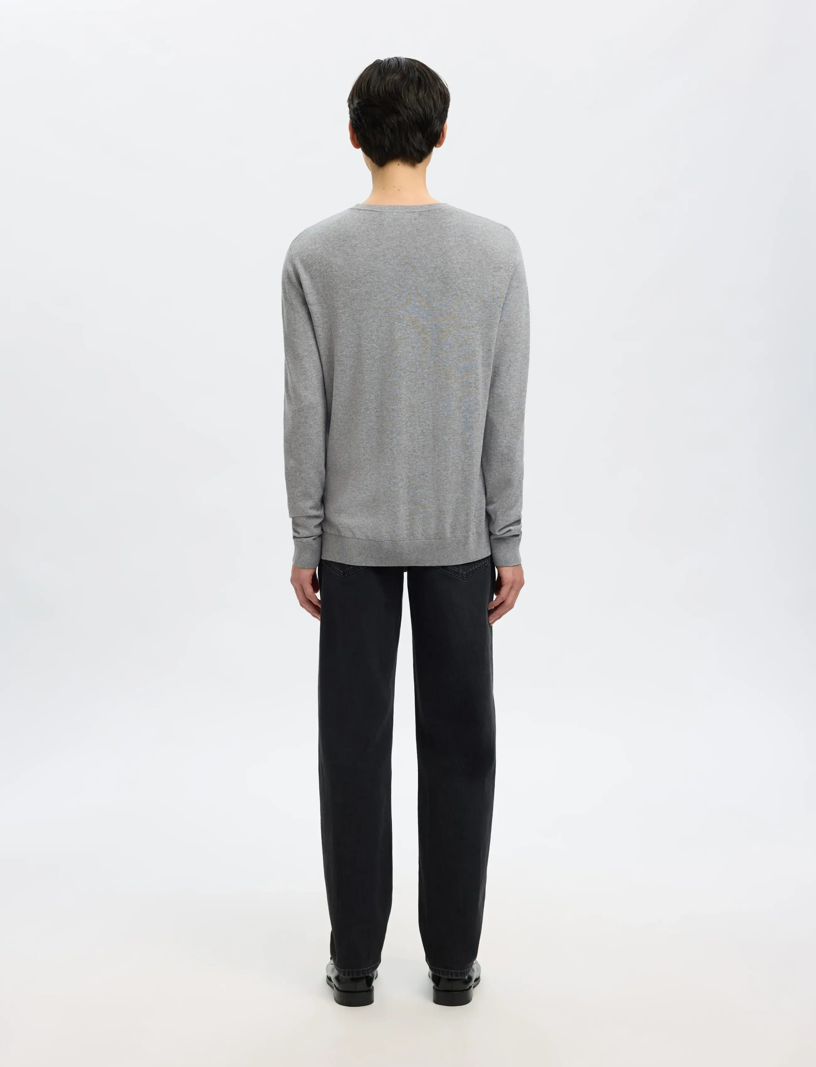 Selected - SLMBERG CREW NECK NOOS - rund hals - medium grey melange - 3