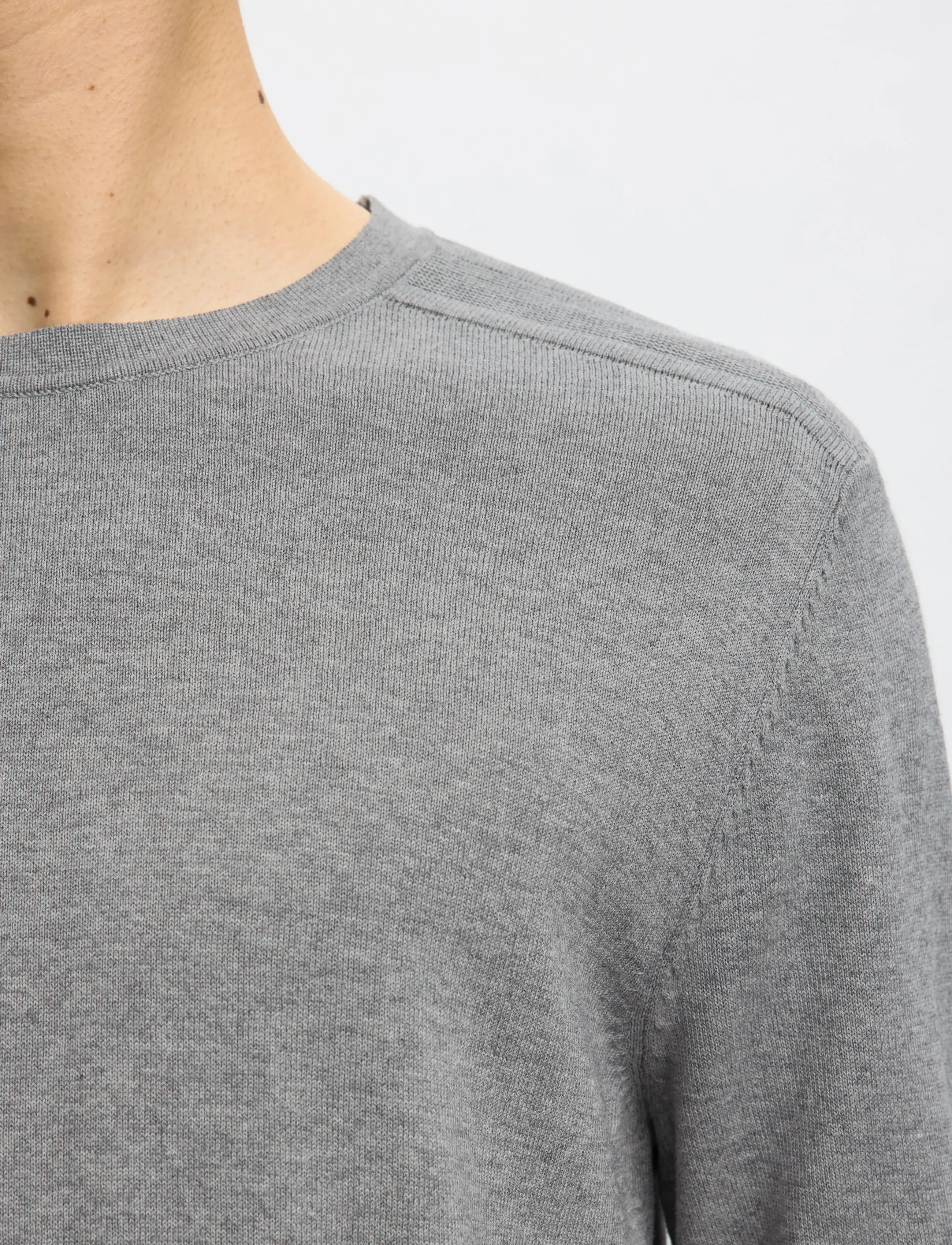 Selected - SLMBERG CREW NECK NOOS - rund hals - medium grey melange - 5