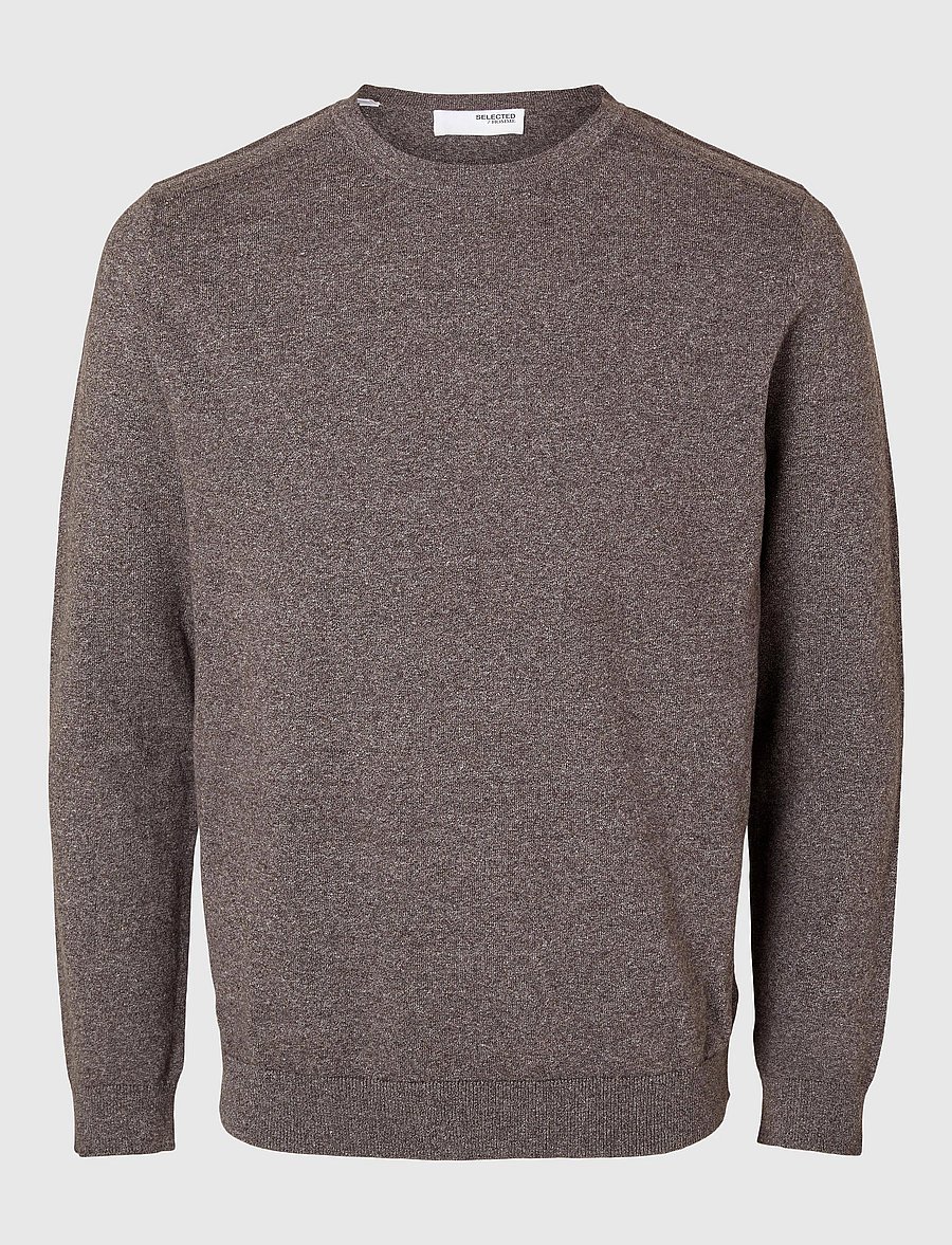 Selected - SLMBERG CREW NECK NOOS - rundhals - morel - 1