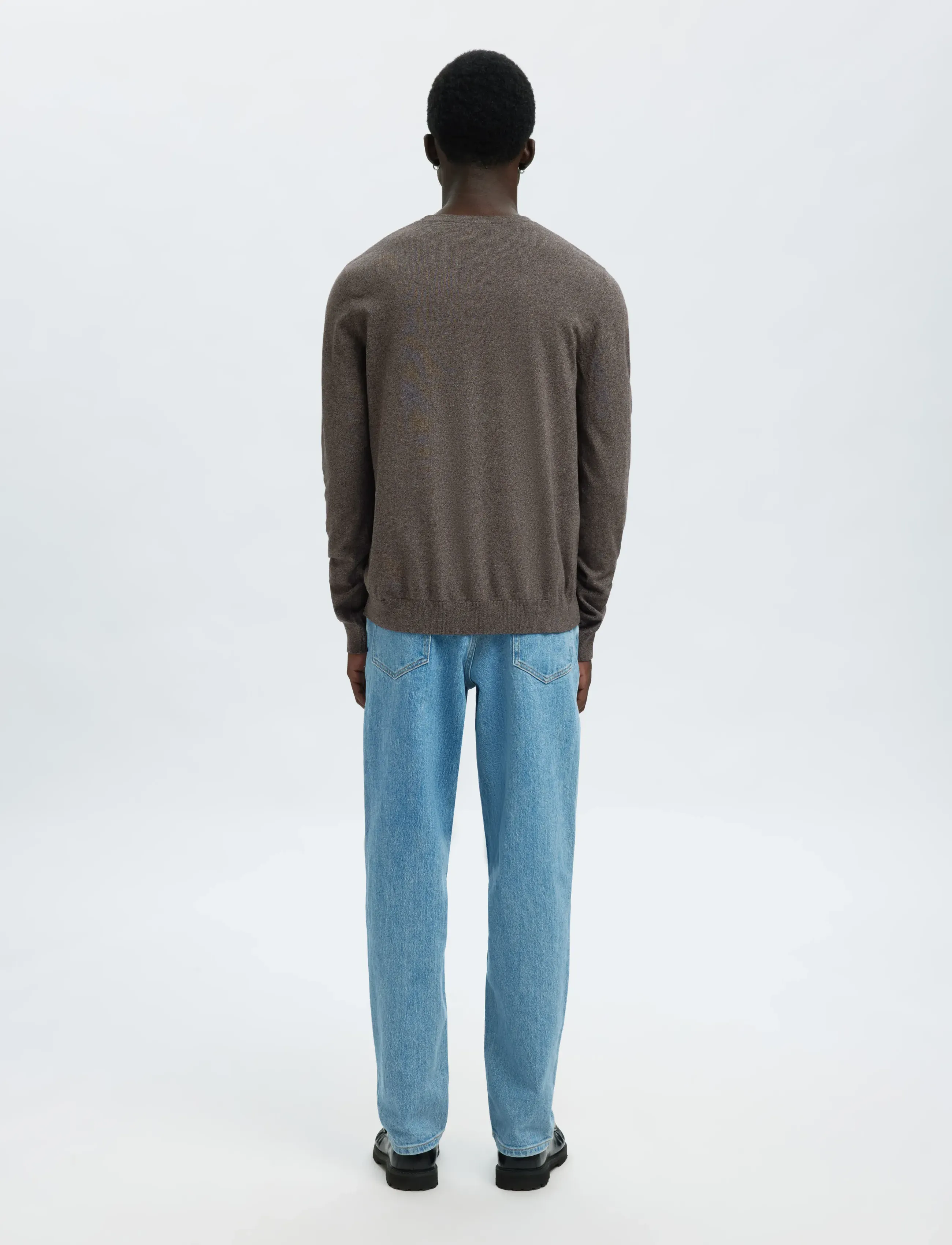 Selected - SLMBERG CREW NECK NOOS - rundhals - morel - 2