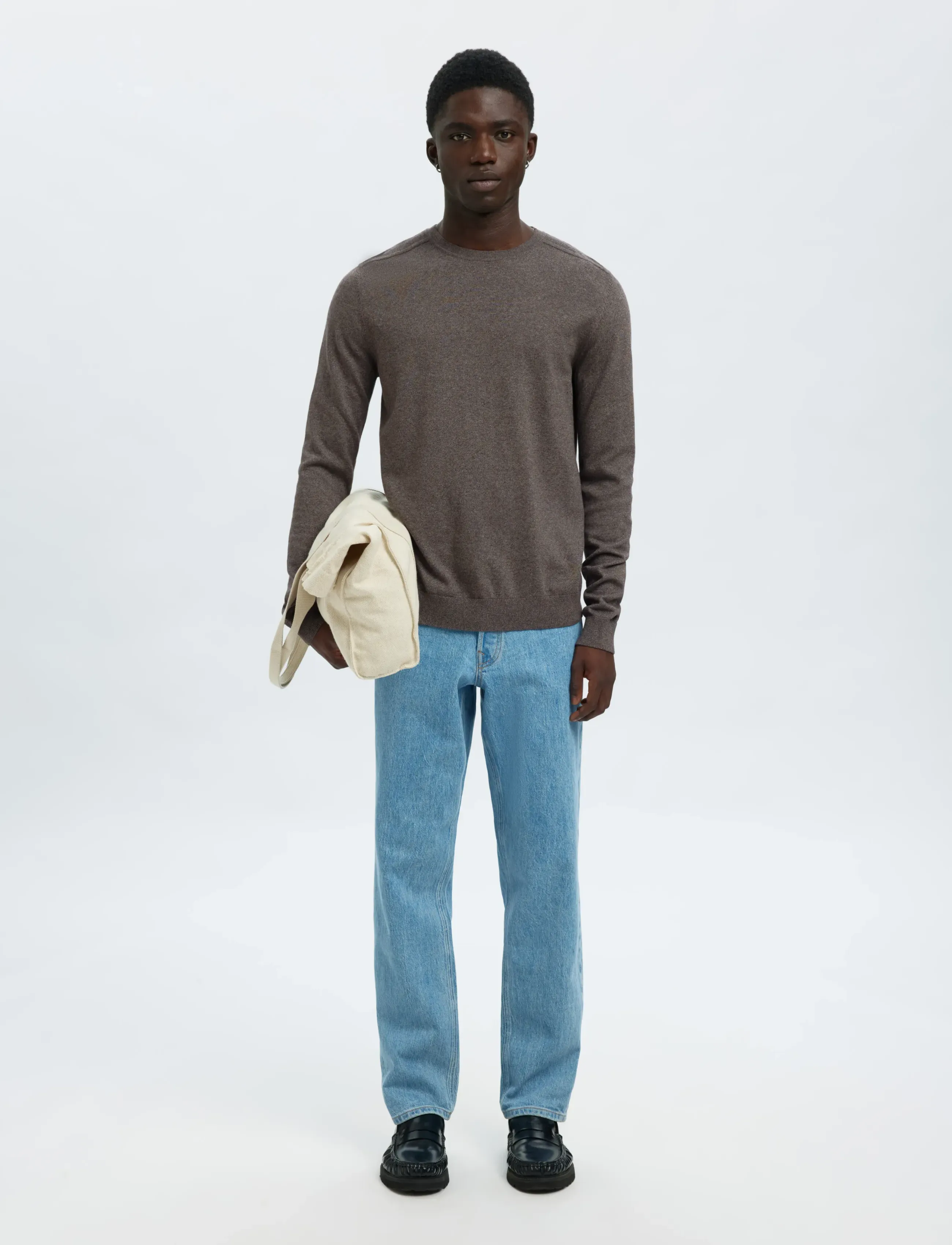 Selected - SLMBERG CREW NECK NOOS - rundhals - morel - 3