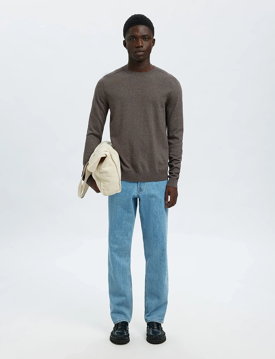 Selected - SLMBERG CREW NECK NOOS - rundhals - morel - 3