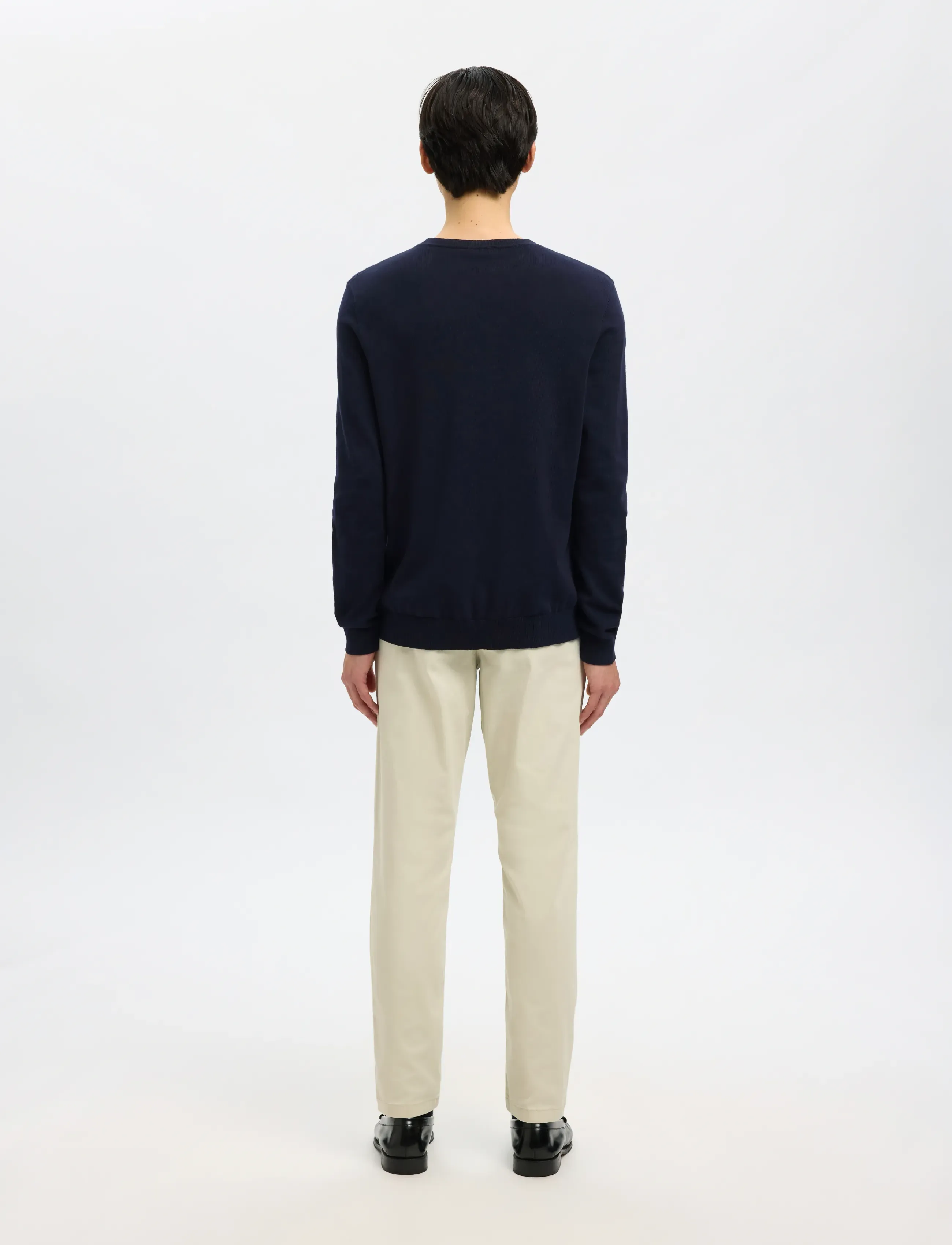 Selected - SLMBERG CREW NECK NOOS - Ümmarguse kaelusega kudumid - navy blazer - 3