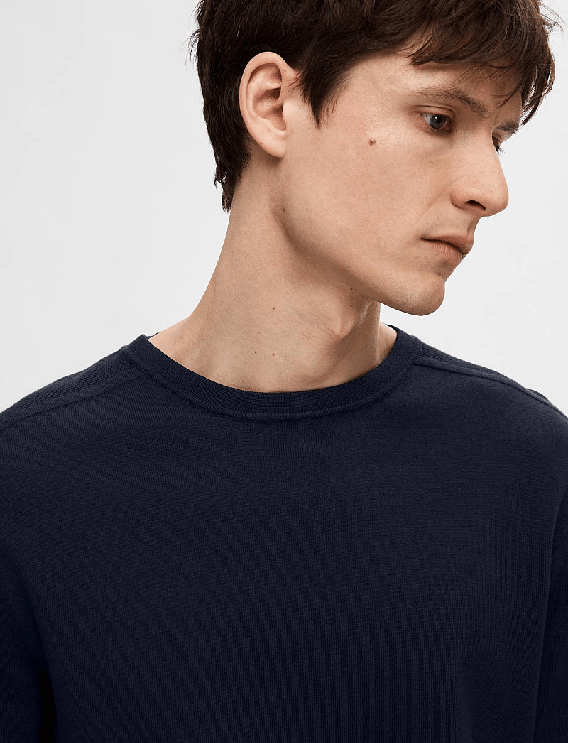 Selected - SLHBERG CREW NECK NOOS - rund hals - navy blazer - 5