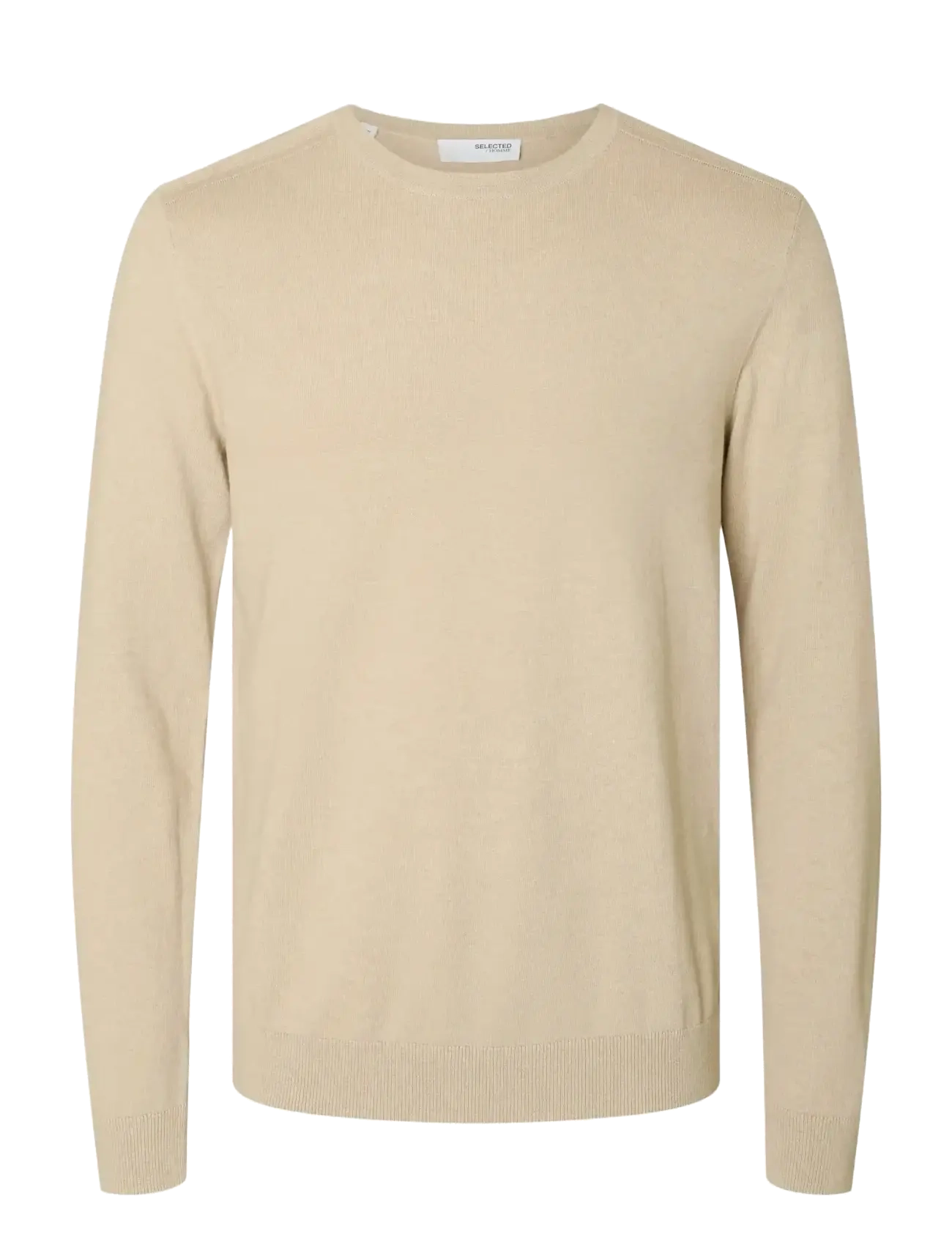 SELECTED Slmberg Crew Neck Noos Beige - L - Herren