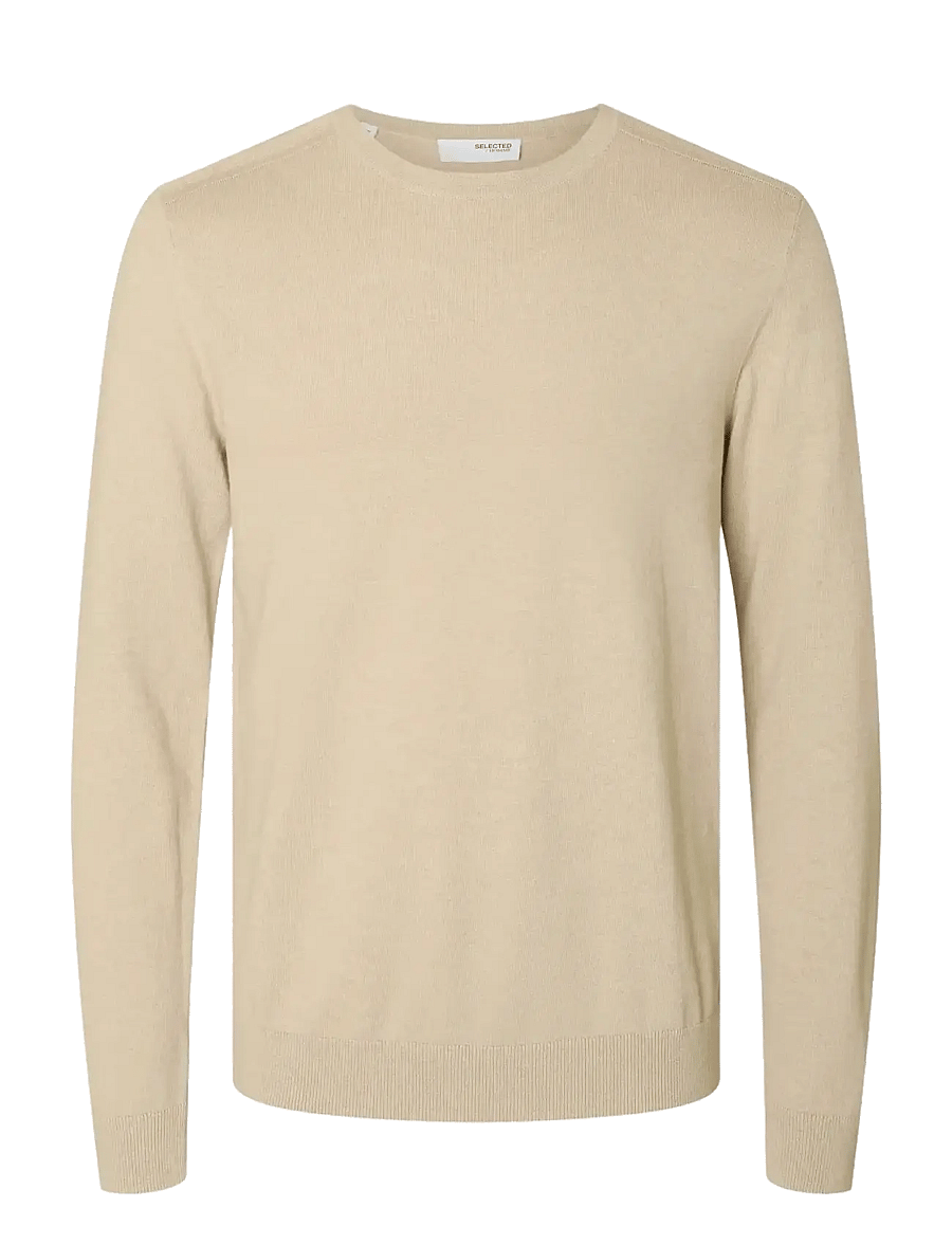 Selected - SLMBERG CREW NECK NOOS - rundhals - oatmeal - 1