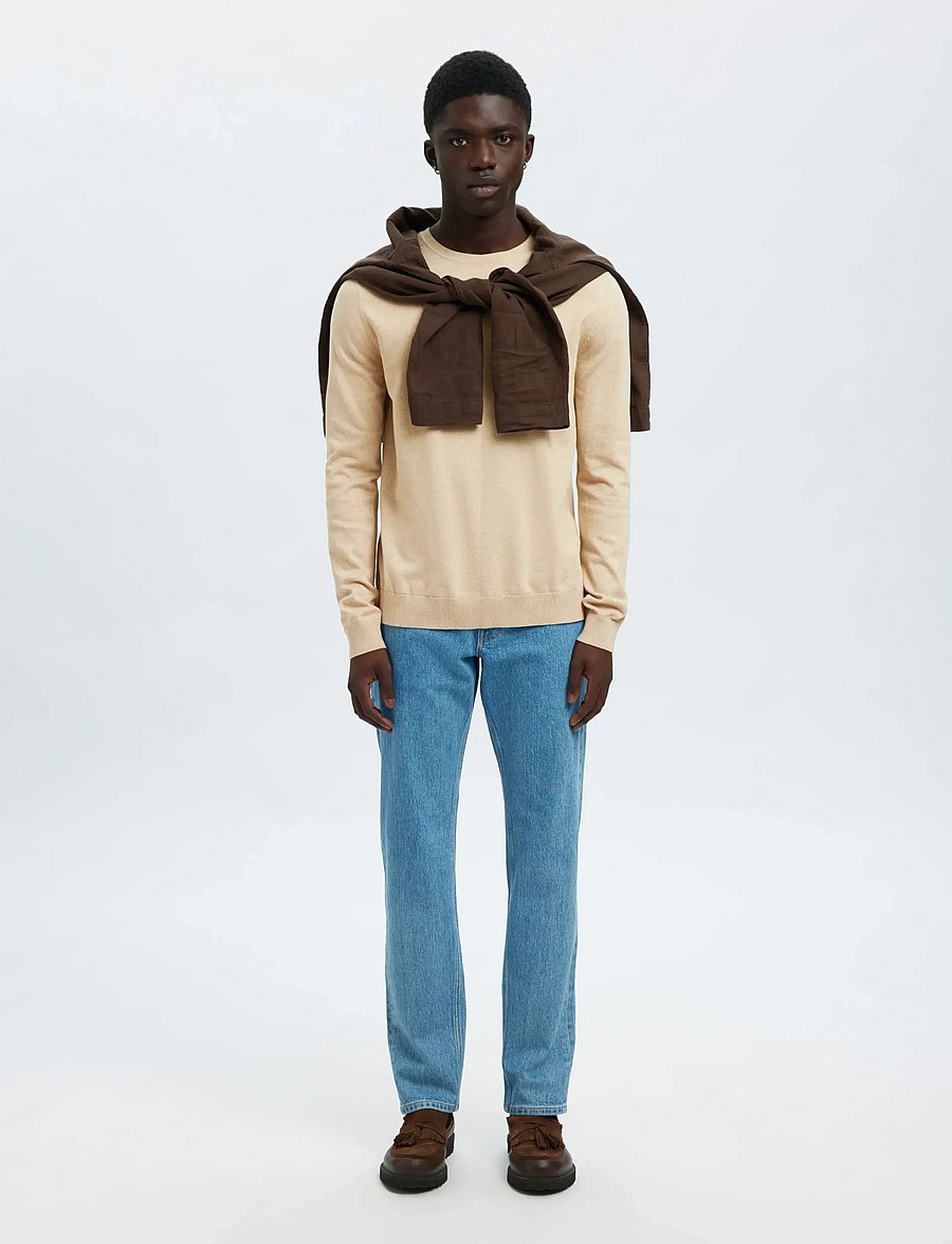 Selected - SLMBERG CREW NECK NOOS - rundhals - oatmeal - 0