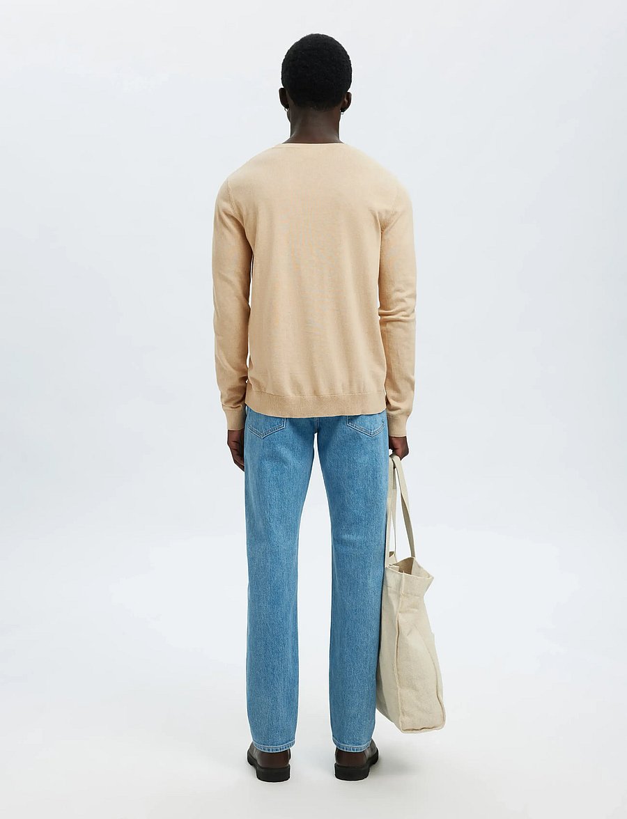 Selected - SLMBERG CREW NECK NOOS - rundhals - oatmeal - 2