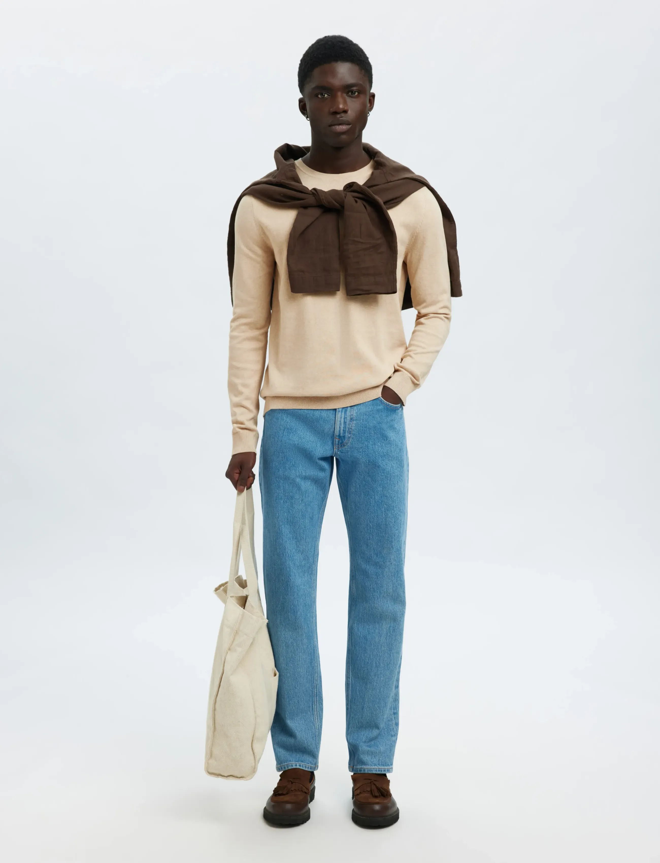Selected - SLMBERG CREW NECK NOOS - rund hals - oatmeal - 3