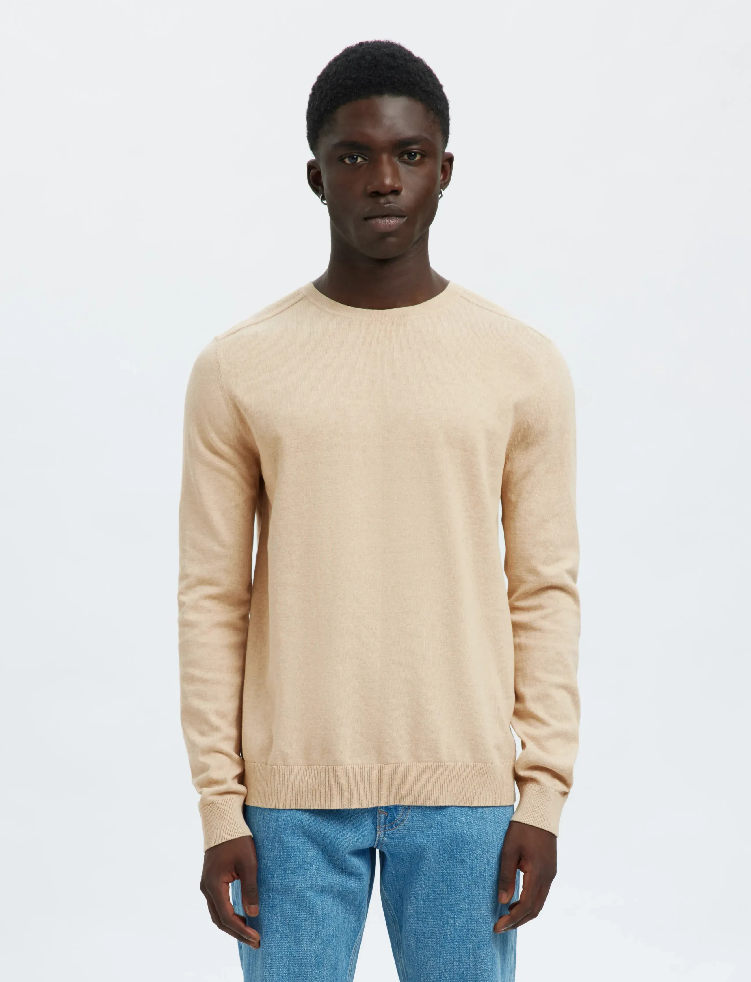 Selected - SLMBERG CREW NECK NOOS - rund hals - oatmeal - 4