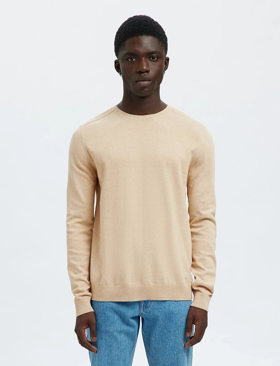 Selected - SLMBERG CREW NECK NOOS - rundhals - oatmeal - 4