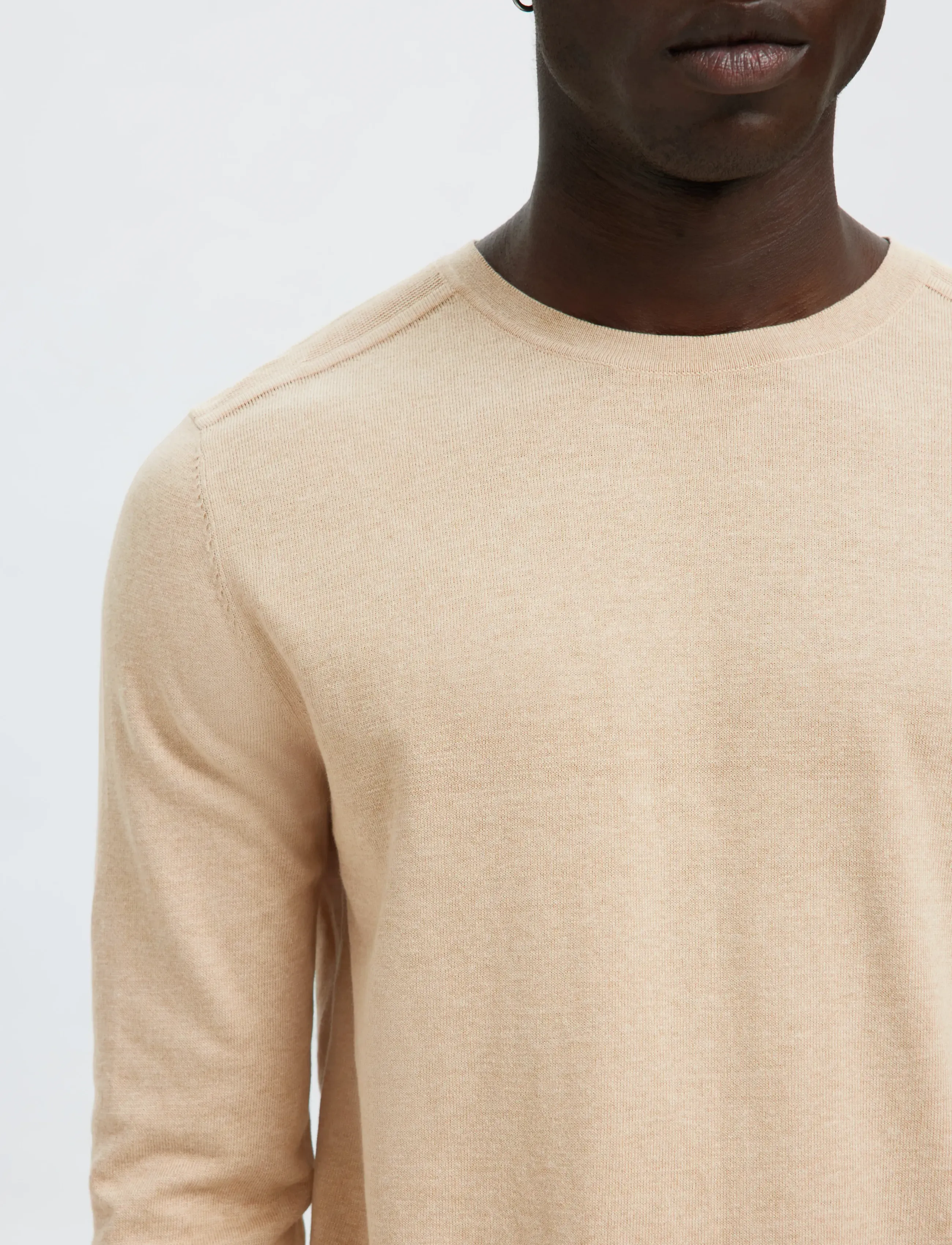 Selected - SLMBERG CREW NECK NOOS - rund hals - oatmeal - 5
