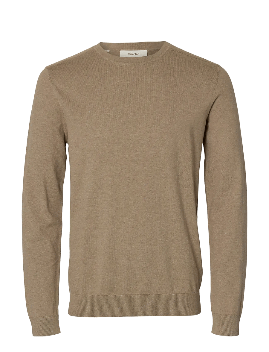 Selected - SLMBERG CREW NECK NOOS - rundhals - savannah tan - 1